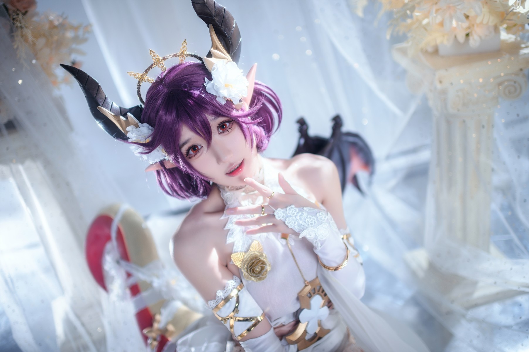 阿包也是兔娘 Cosplay 碧蓝幻想古蕾娅 龙娘(35)