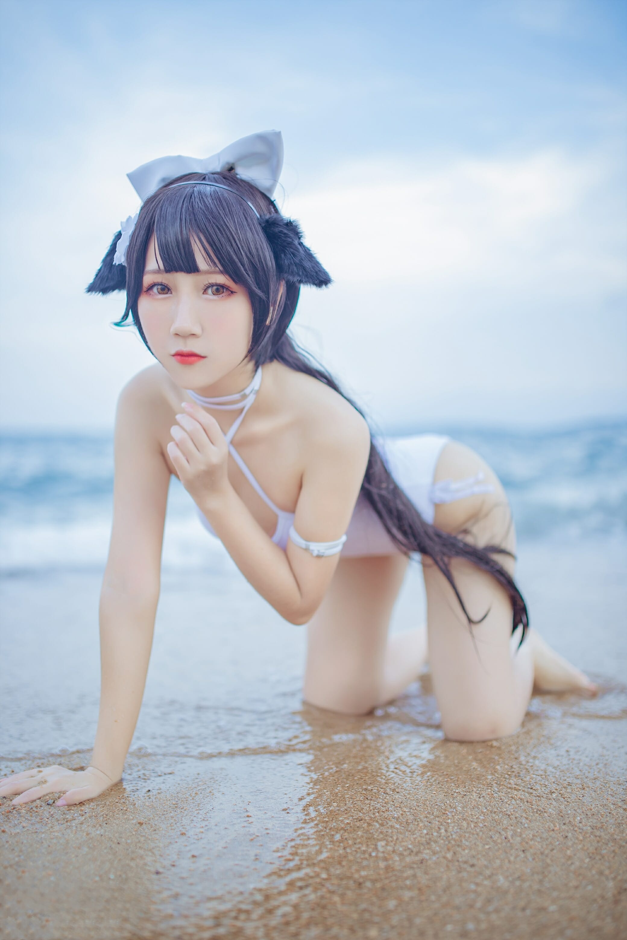 抖娘利世-碧蓝航线高雄 爱宕泳装[41P](28)