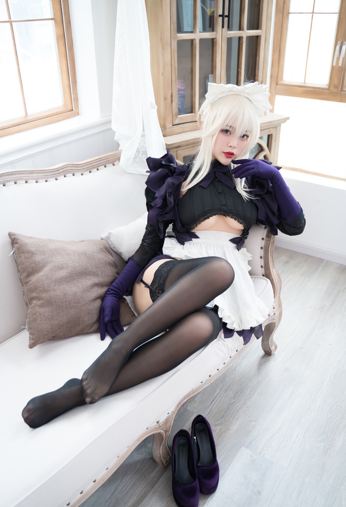 Cosplay 白烨 黑枪呆女仆(13)