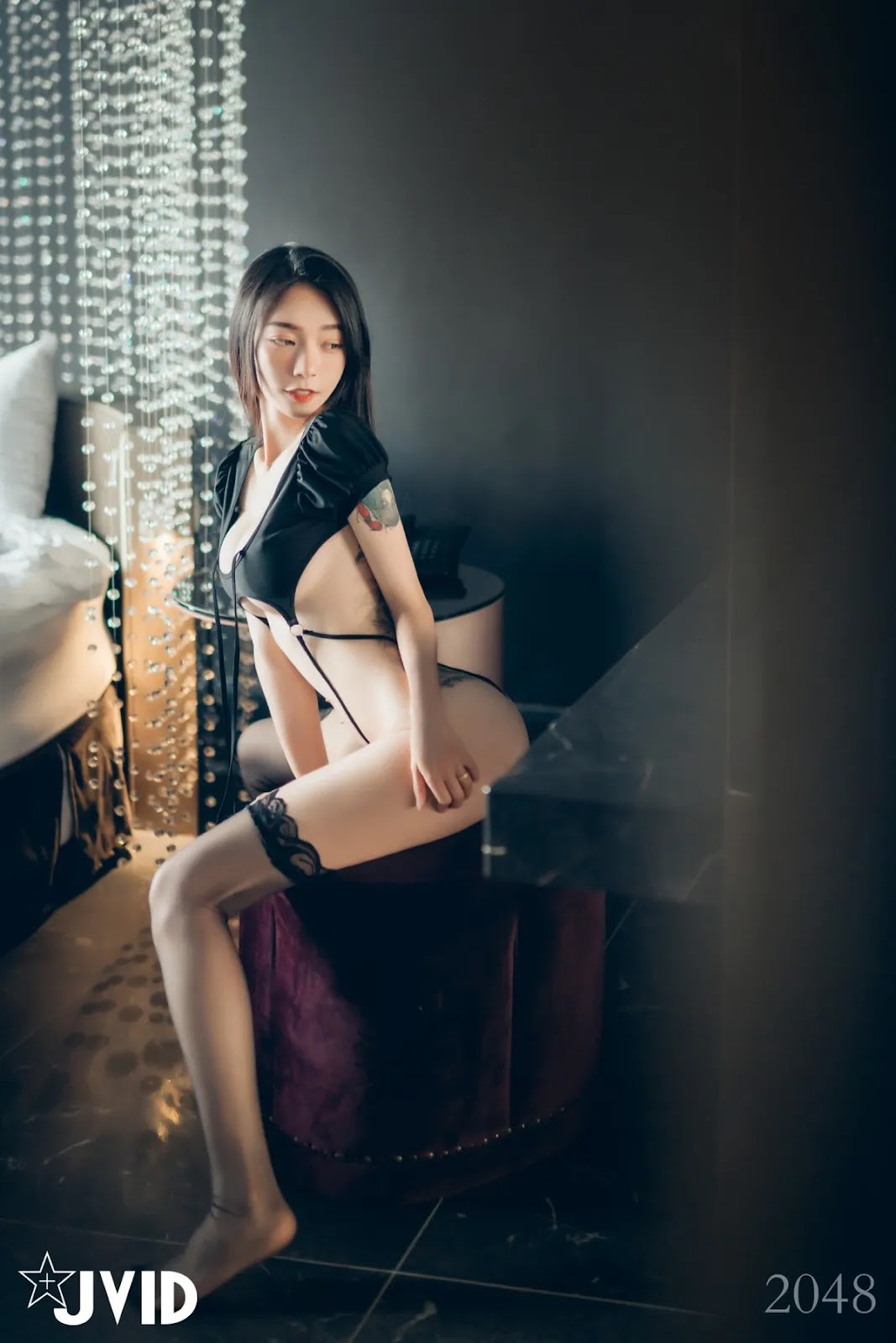 JVID精品 韩国女神飄飄 黑 超猛激凸遮不住 白 透透睡衣 不管怎樣的飄飄都好正啊!! Vol.01(60)