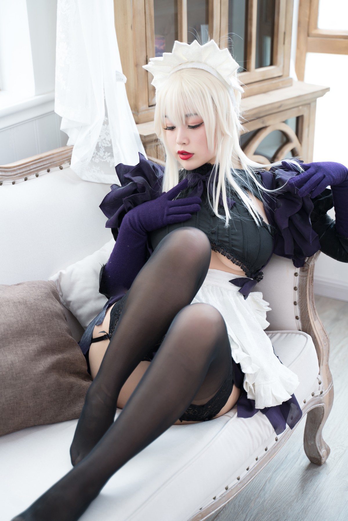 Cosplay 白烨 黑枪呆女仆(15)