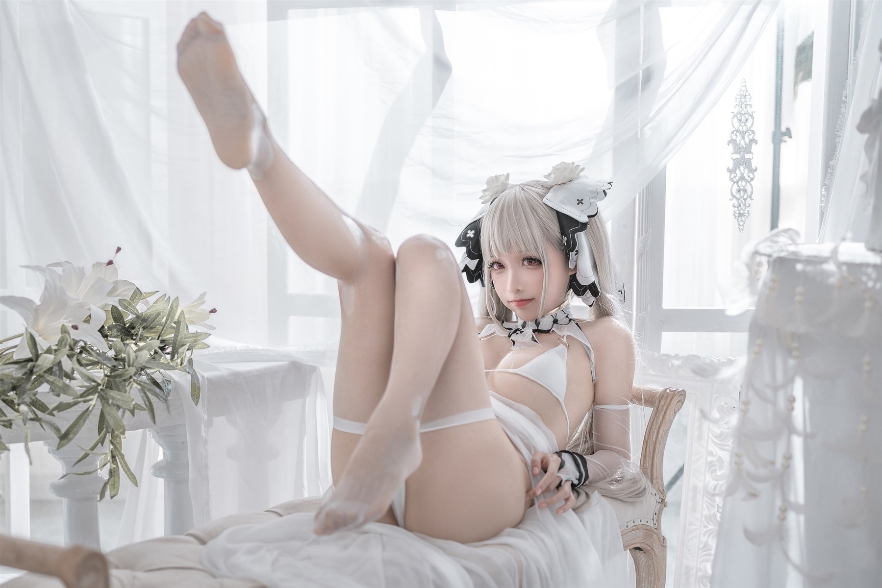 蠢沫沫 Cosplay 可畏婚纱(24)