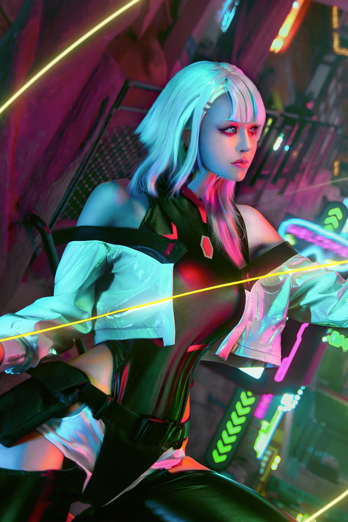 Cosplay 鹿八岁 赛博朋克：边缘行者 露西(1)