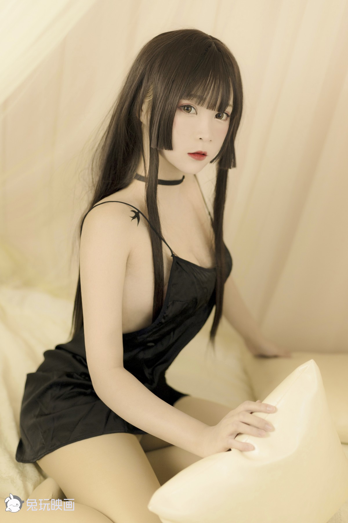 Cosplay 兔玩映画 黑睡衣(39)