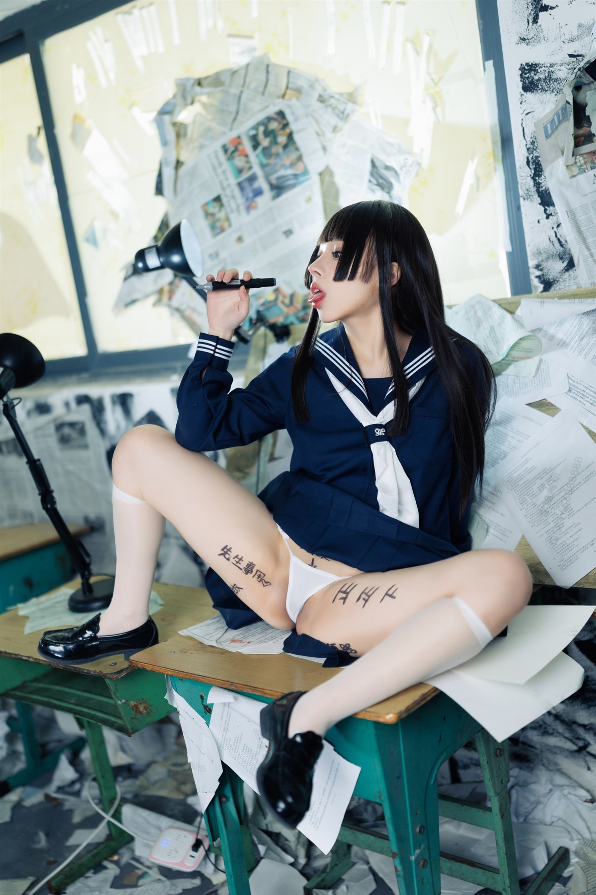Cosplay 胡桃猫Kurumineko 反差学妹 Set.01(56)