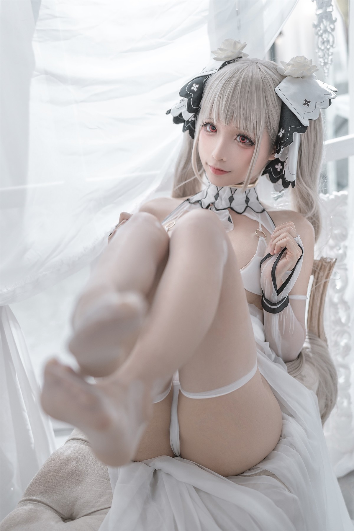 蠢沫沫 Cosplay 可畏婚纱(30)