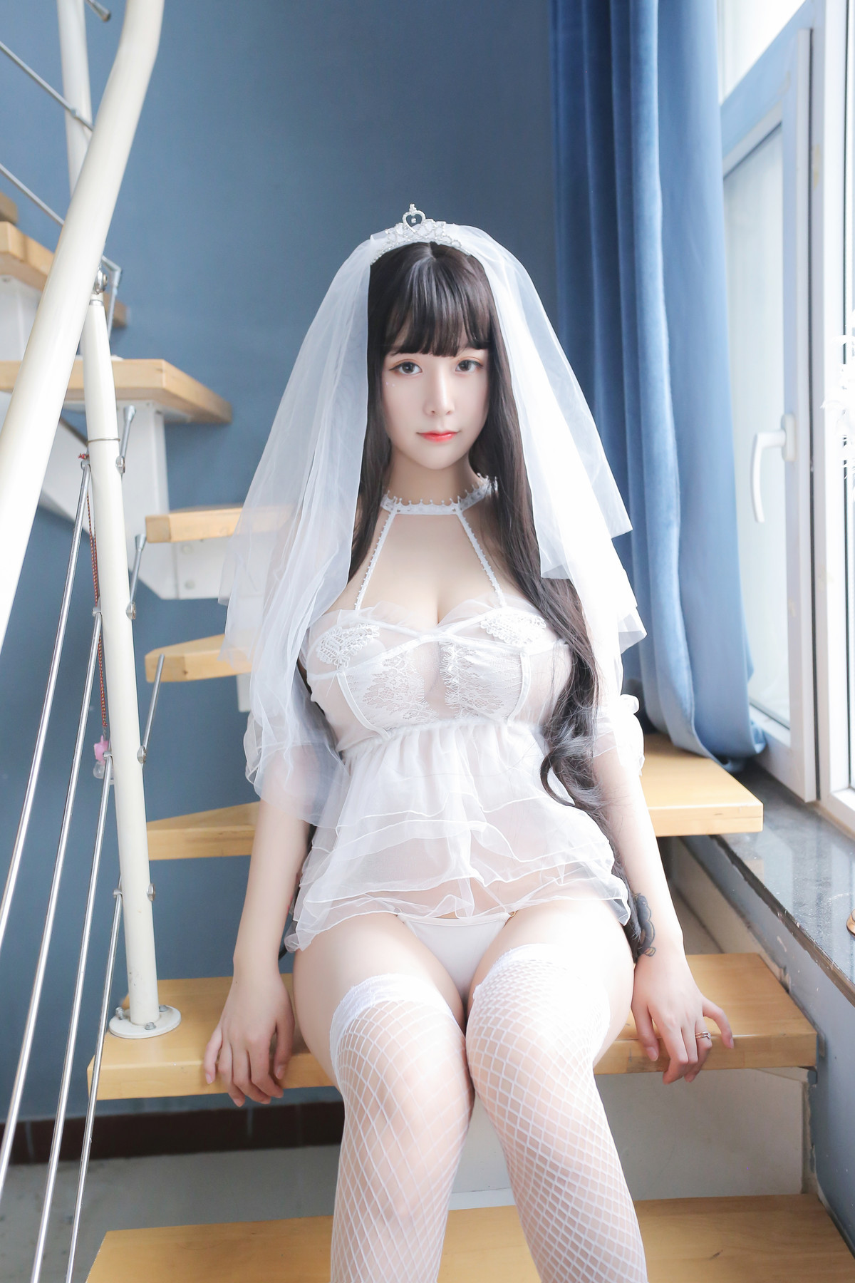 Cosplay 猫九酱Sakura 长发婚纱 Set.02(22)