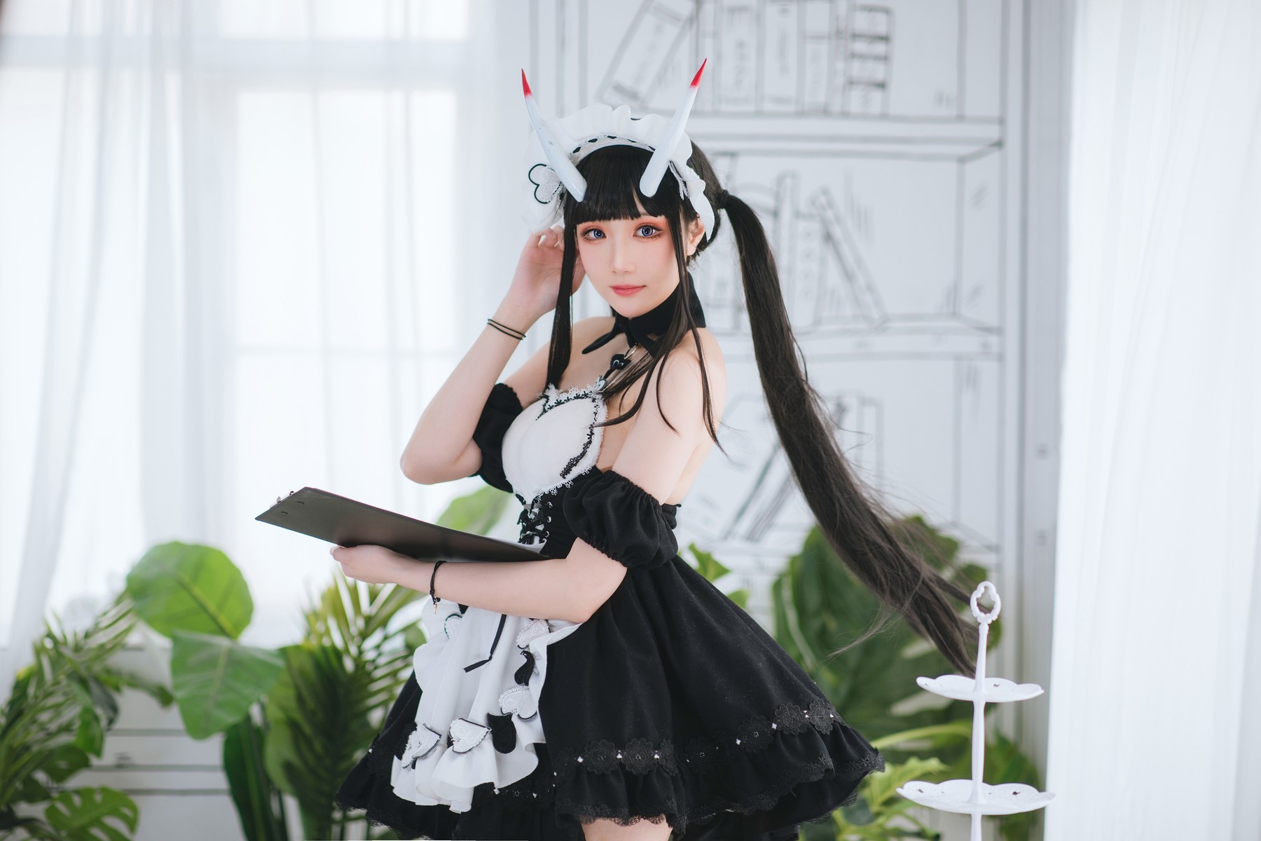 Cosplay 瓜希酱 能代女仆(13)