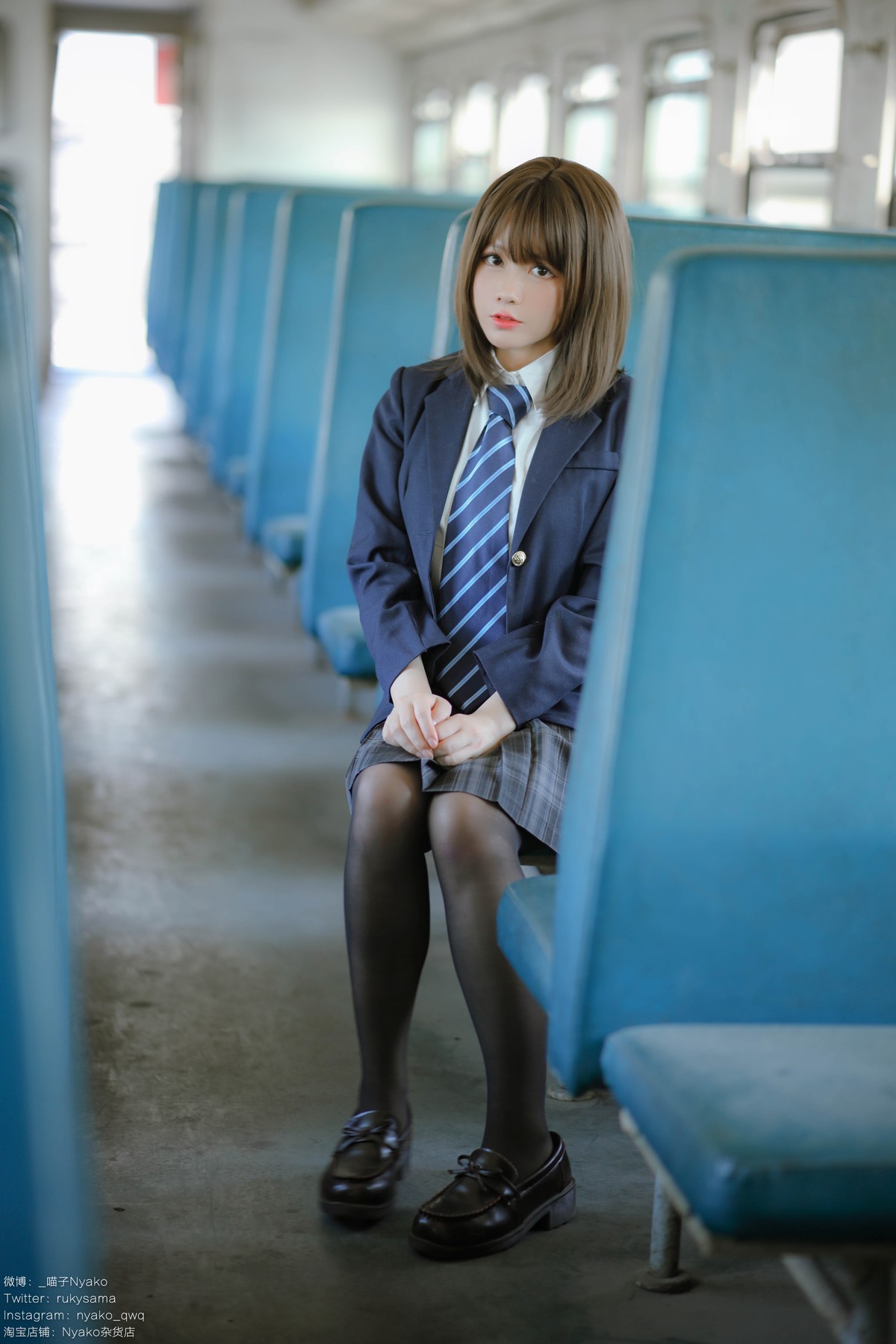 Cosplay Nyako喵子 火车JK制服