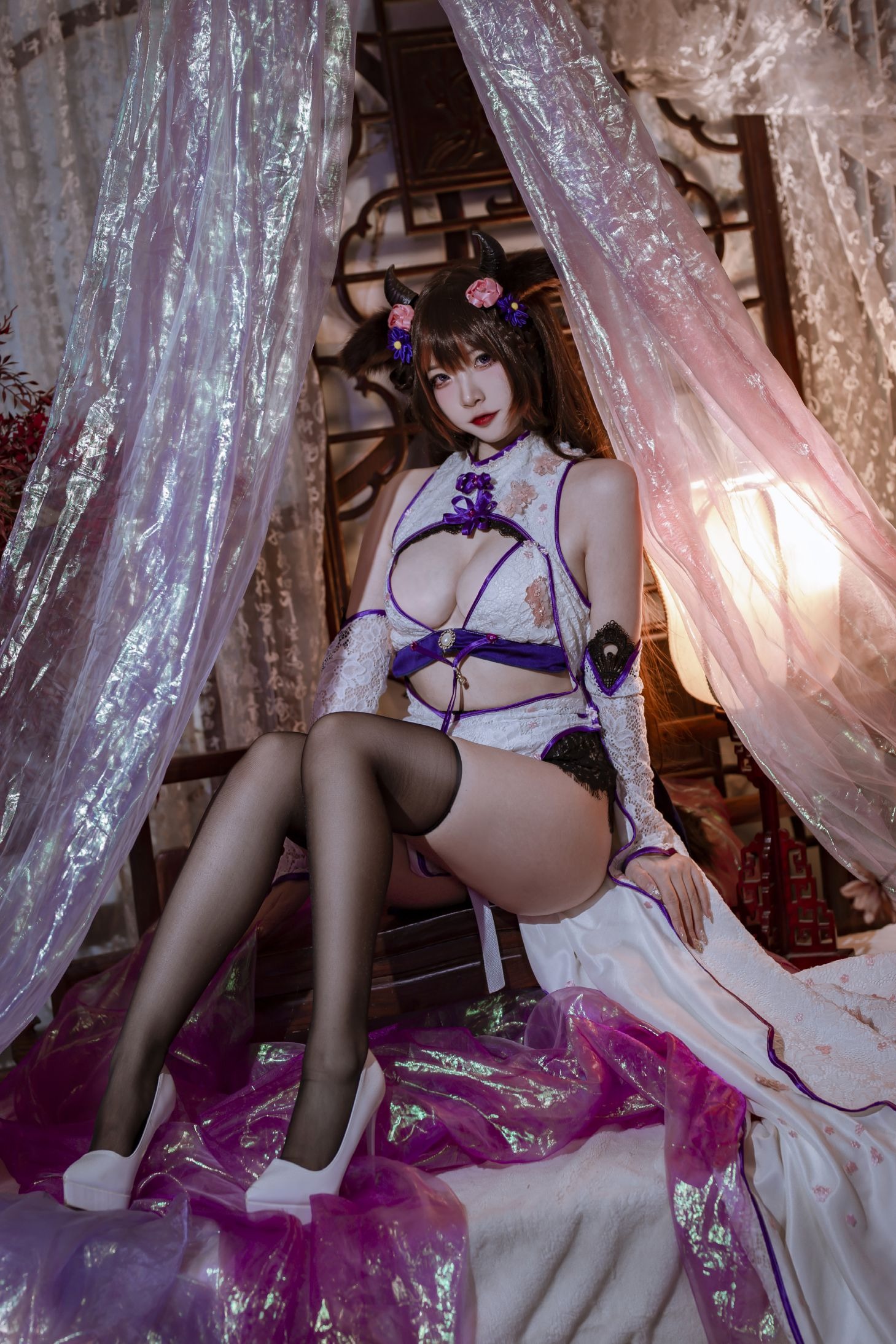 二佐Nisa 碧蓝樫野旗袍(10)