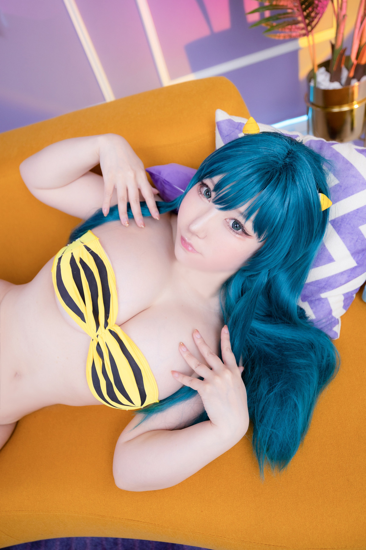 Cosplay SAKUサク Lum ラム うる星やつら Set.01(58)