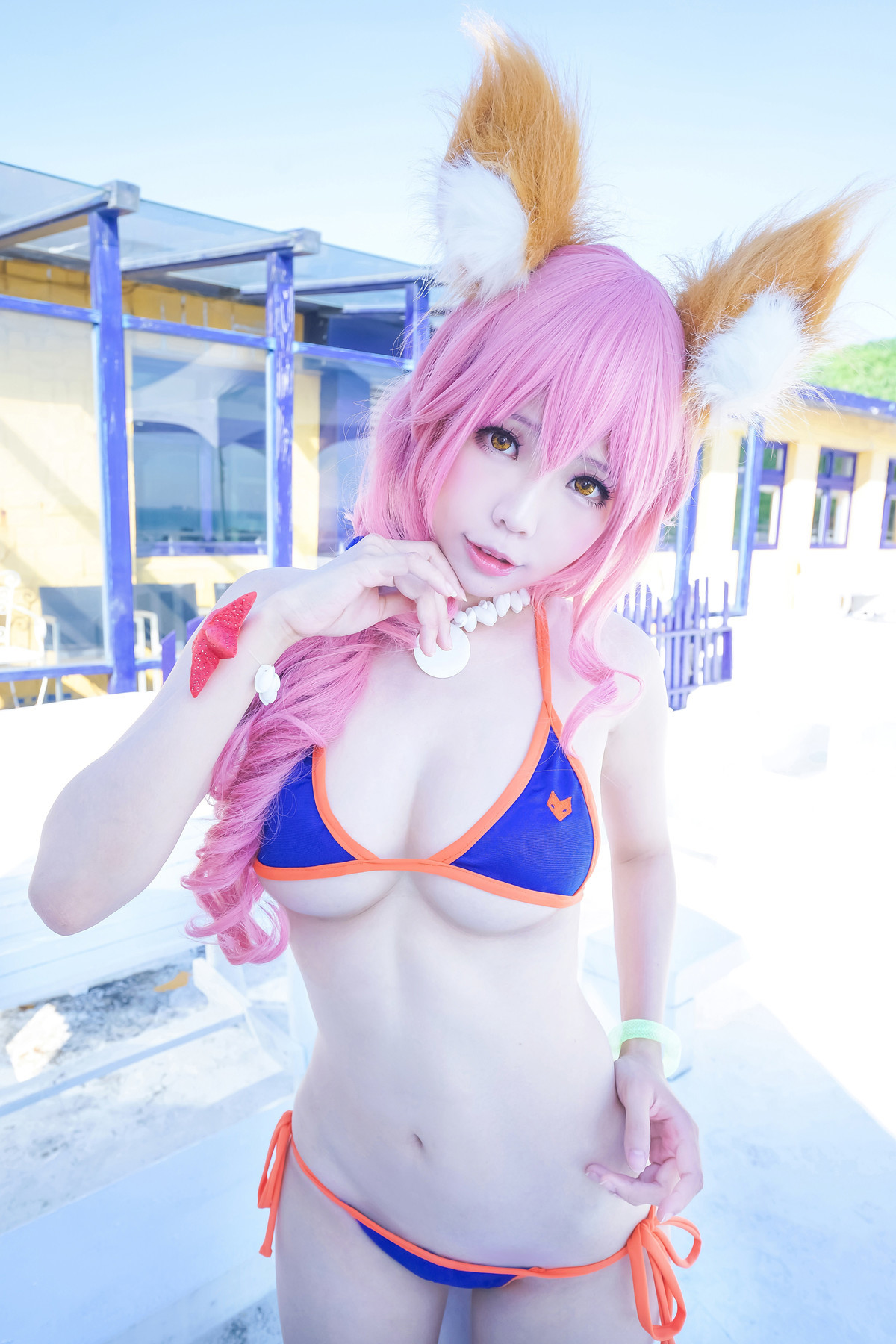 Cosplay ElyEE子 玉藻前泳装(23)