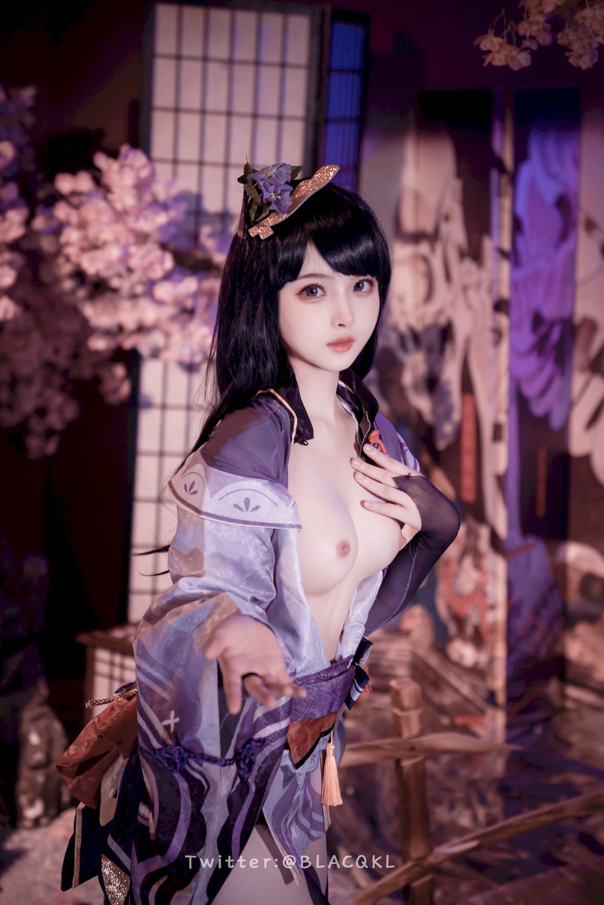 Cosplay 白莉愛吃巧克力 雷電將軍(43)