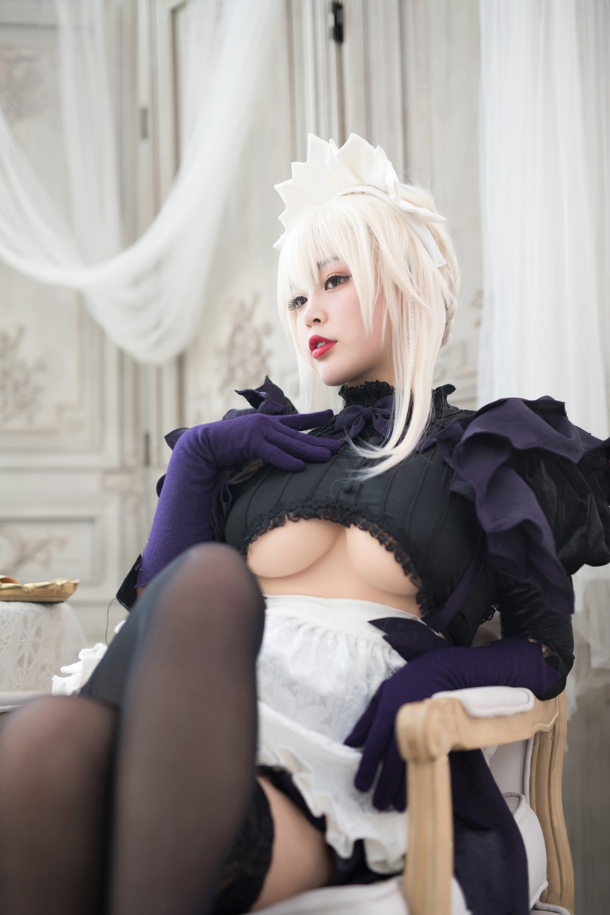 Cosplay 白烨 黑枪呆女仆(48)