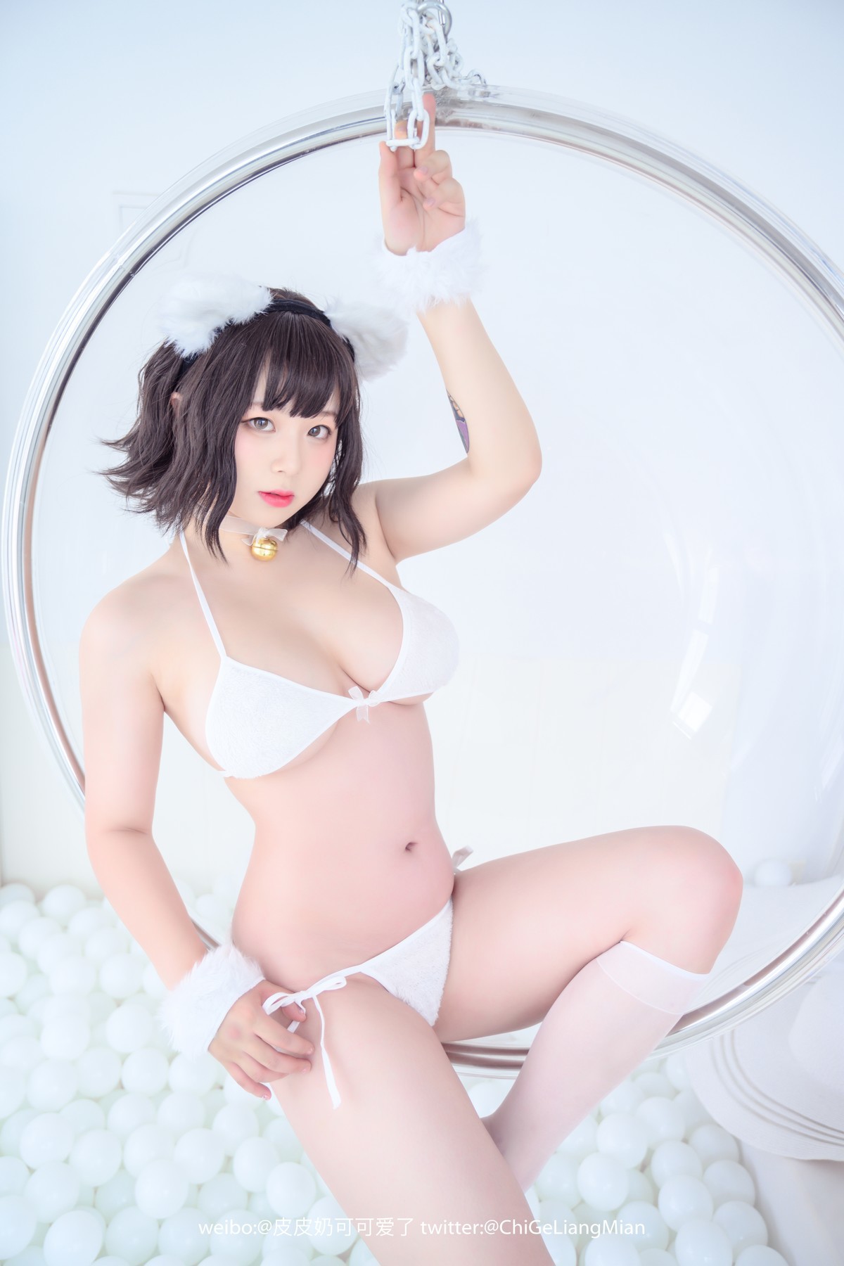 Cosplay 皮皮奶可可爱了啦 白猫(27)