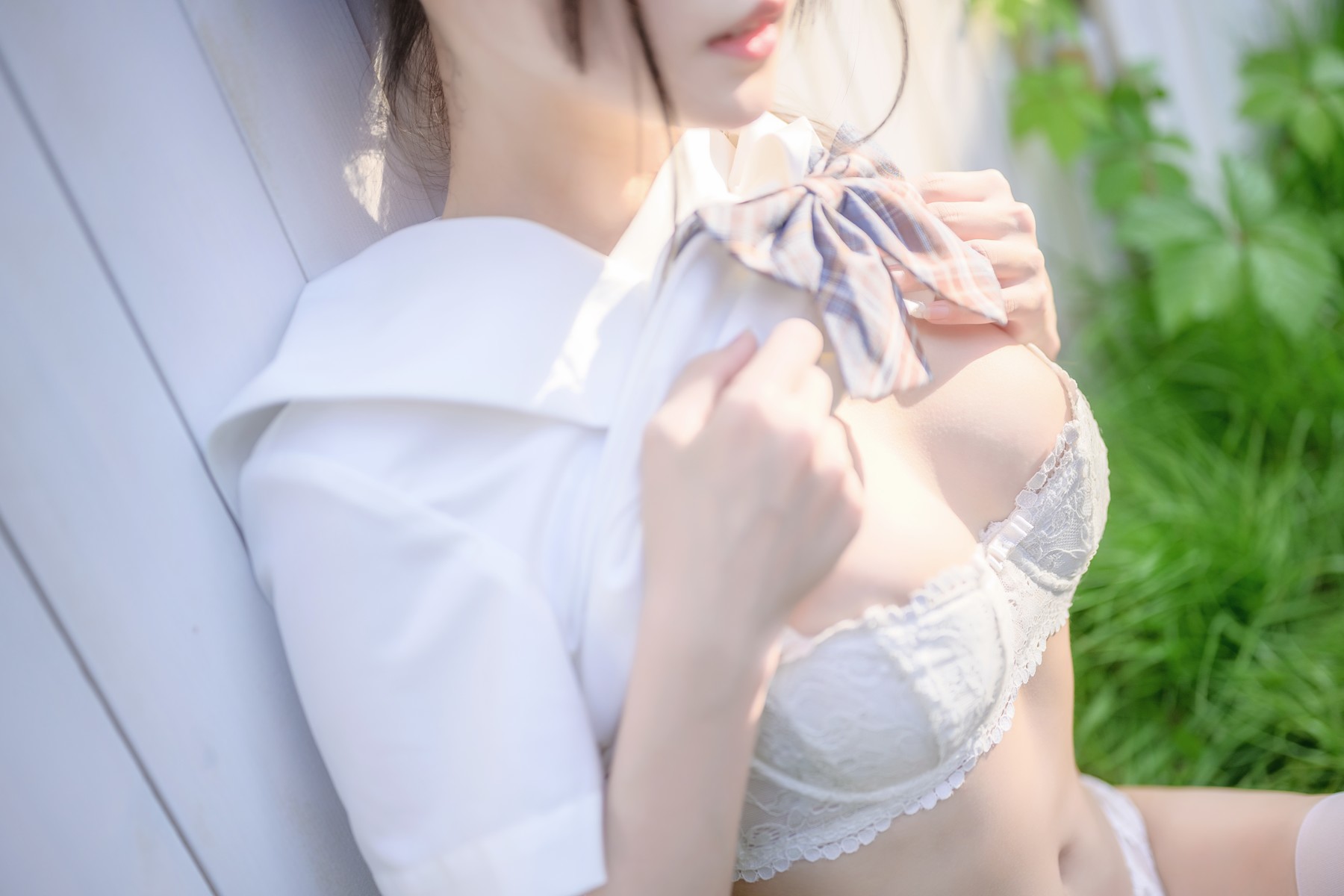 香草喵露露 Cosplay 阳光庭院制服(19)