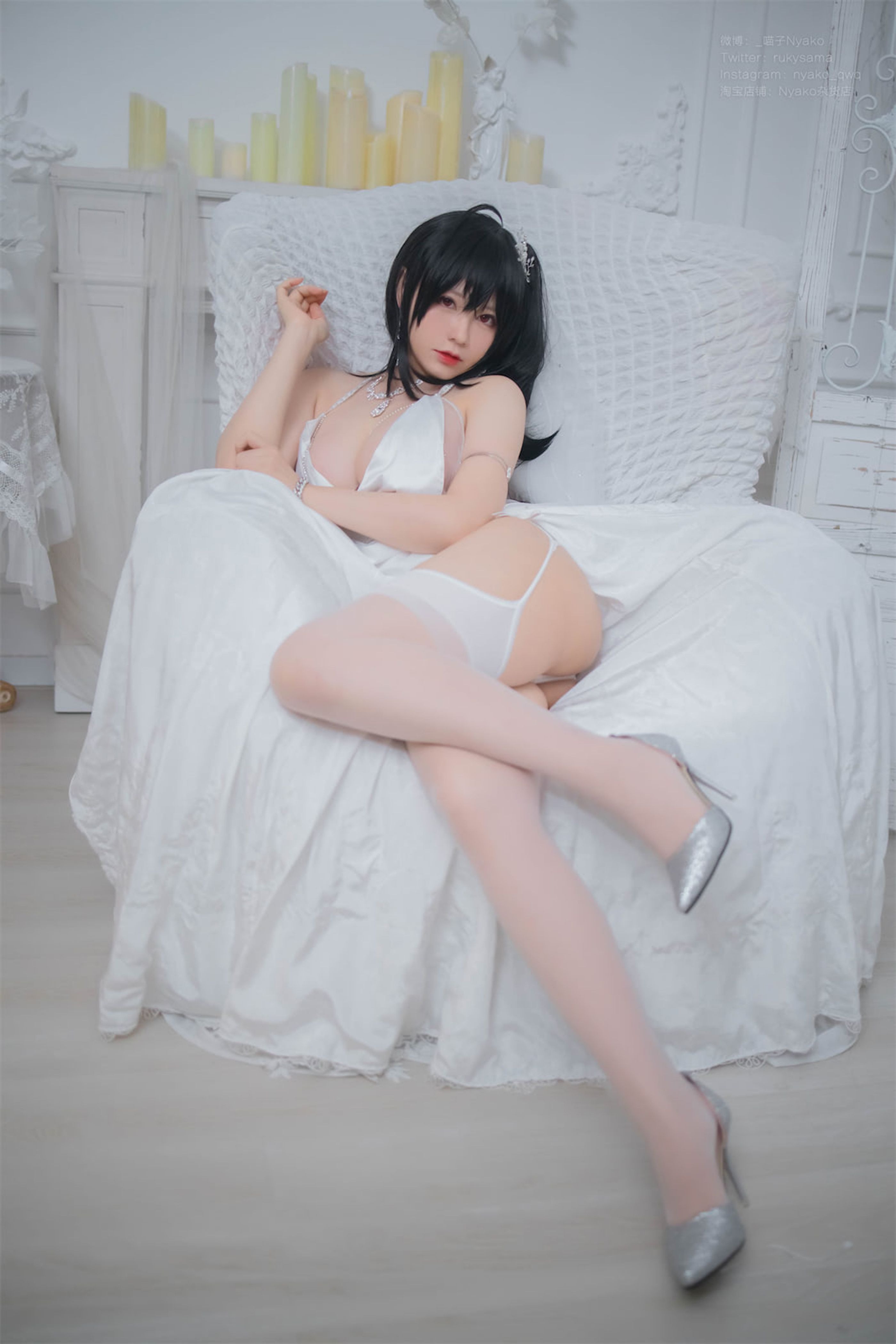 Nyako喵子 大凤纯白婚纱(17)