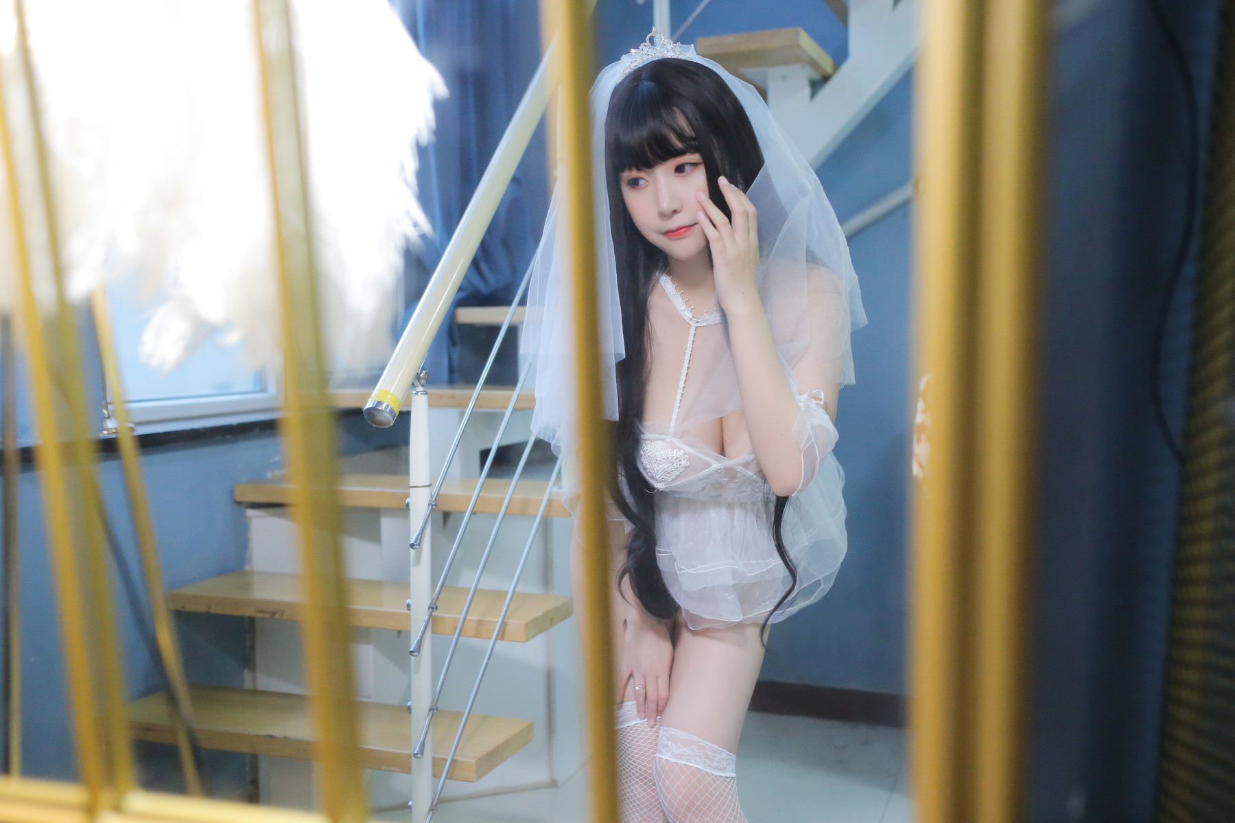 Cosplay 猫九酱Sakura 长发婚纱 Set.02(34)