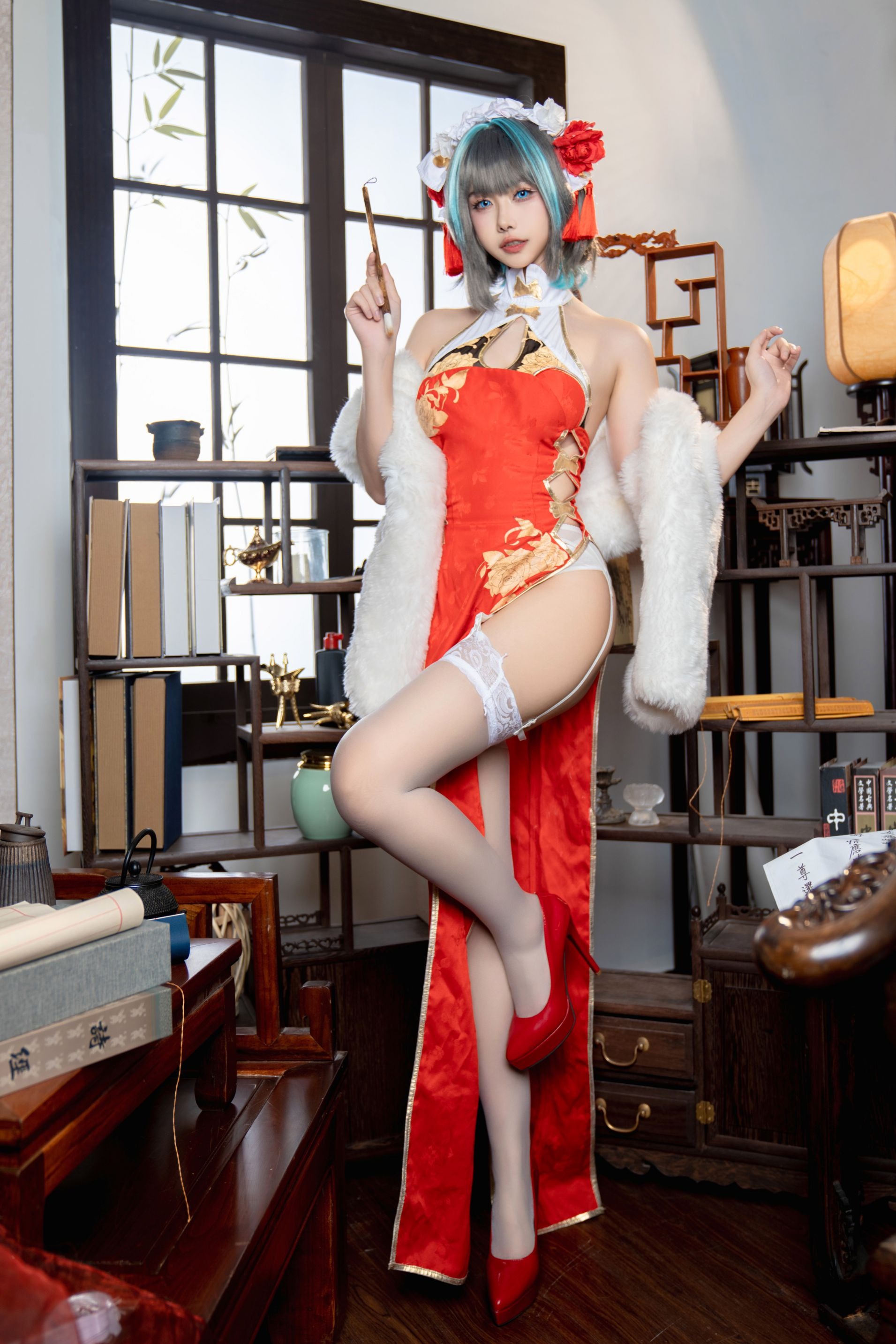 Momoko葵葵 柴郡本 礼服+旗袍 [70P-690MB](63)