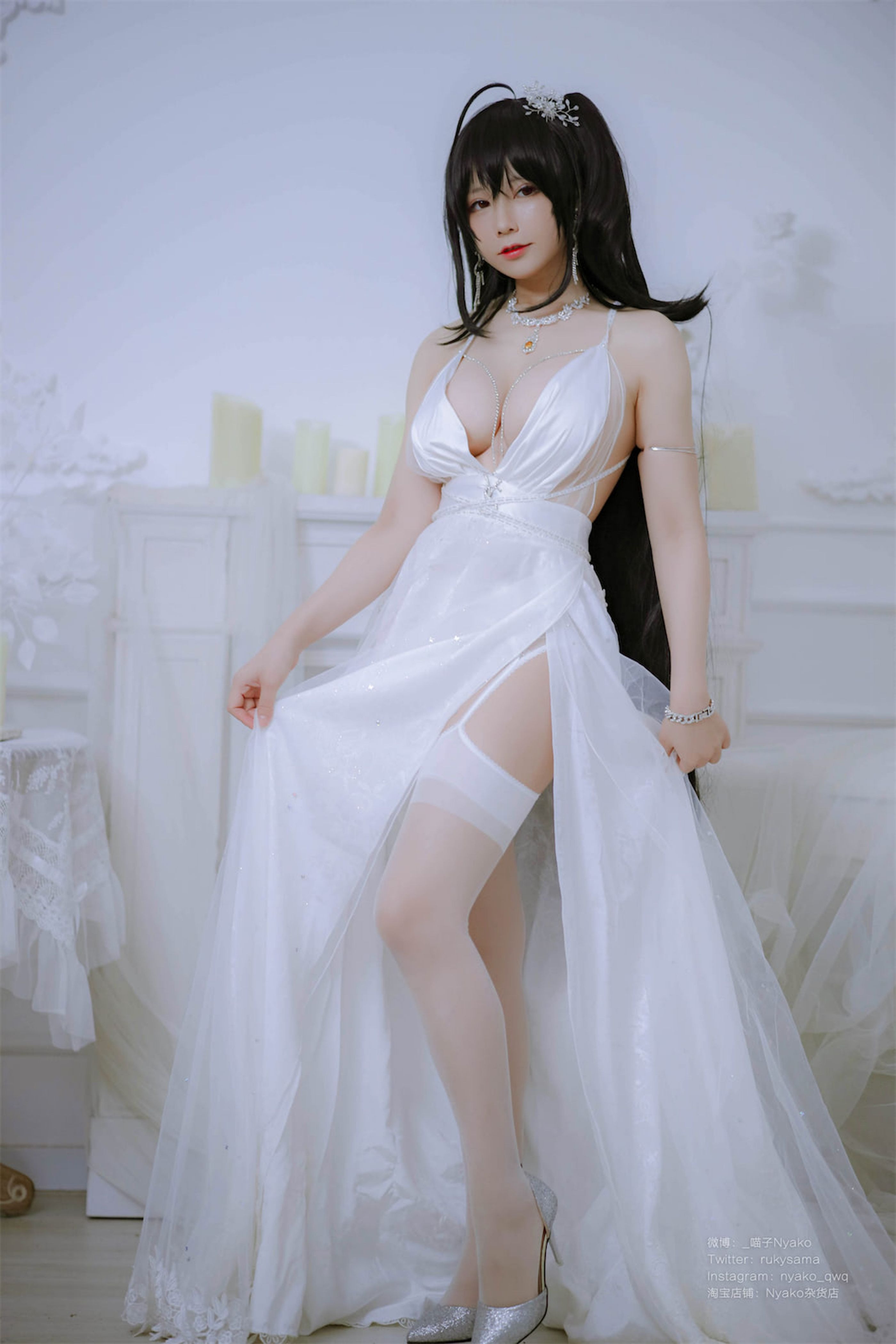 Nyako喵子 大凤纯白婚纱(42)