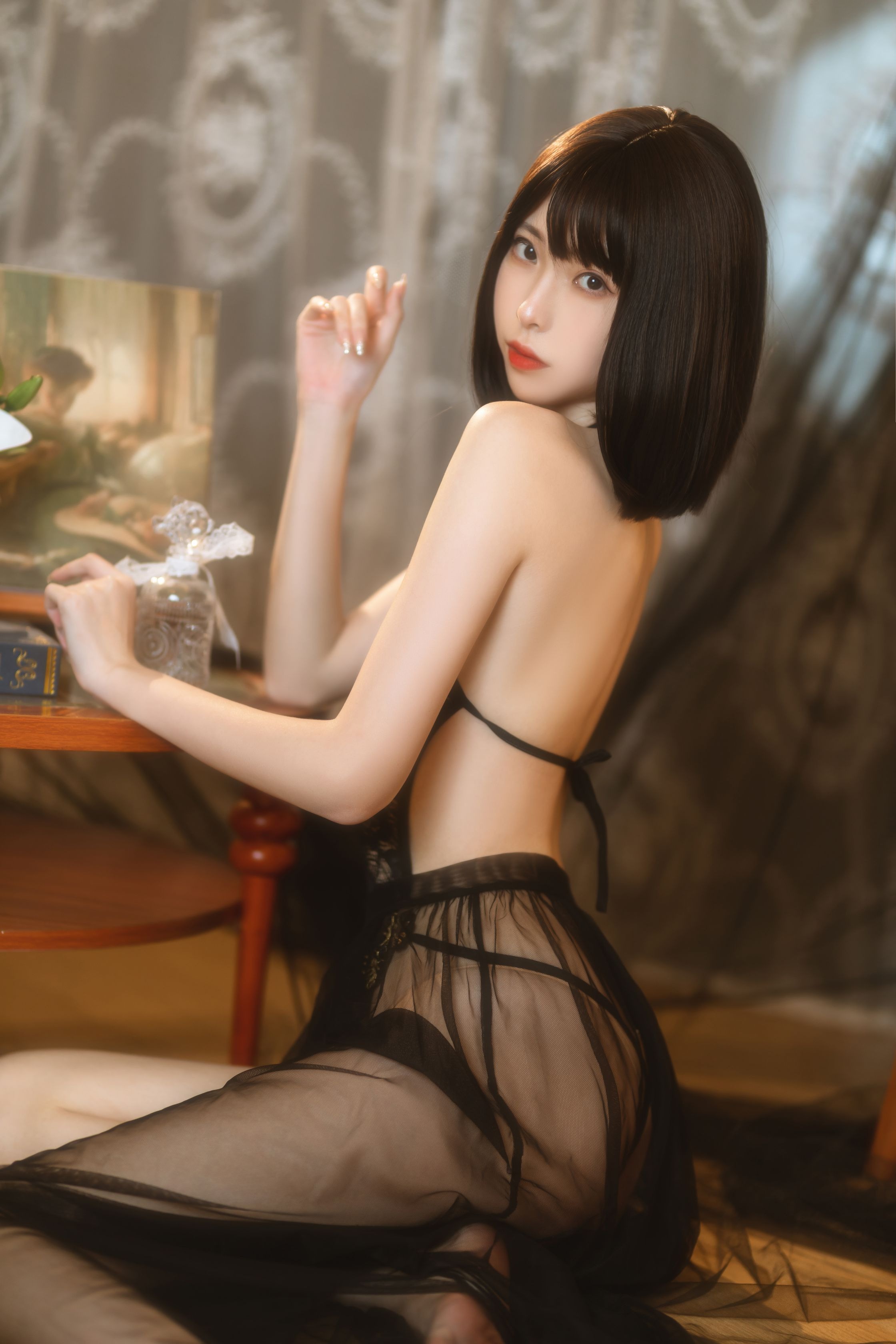 许岚LAN 黑纱旗袍(18)