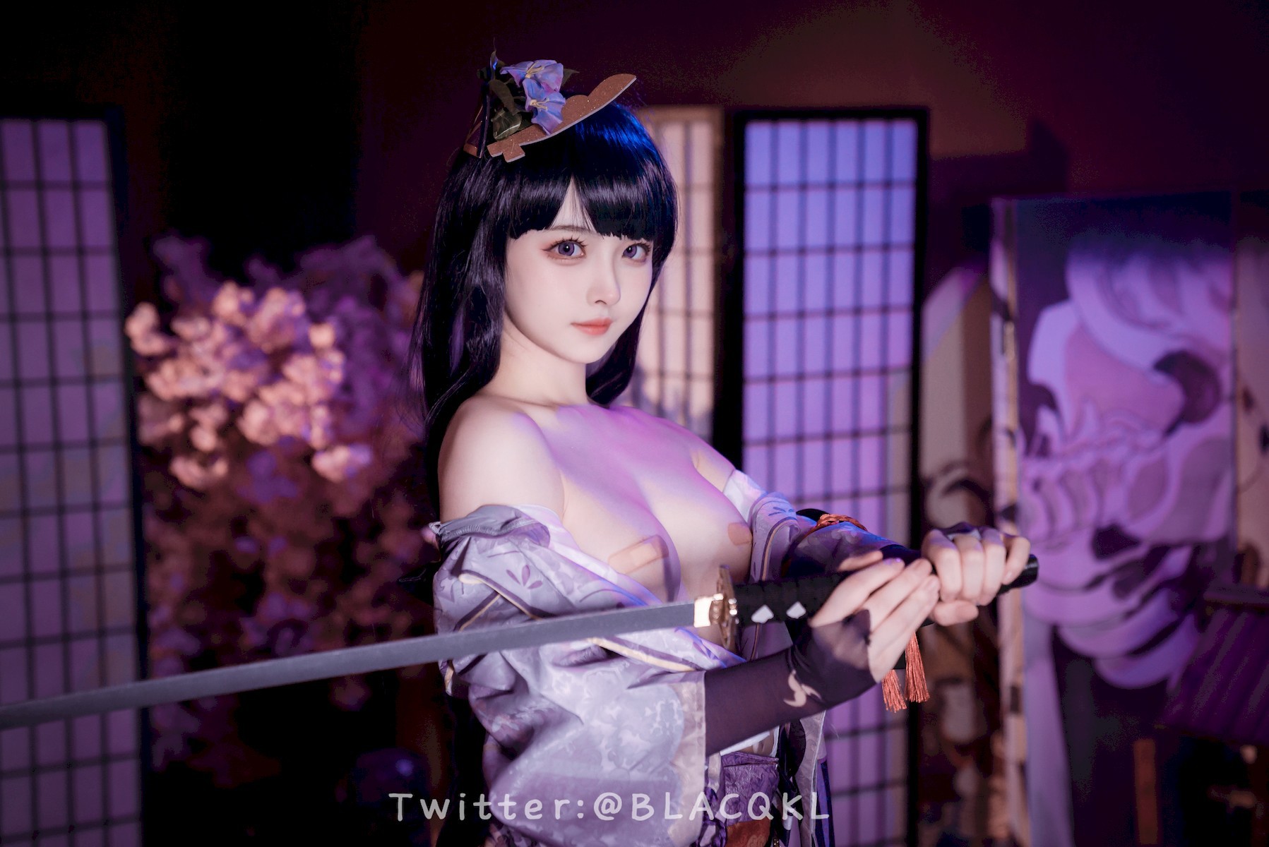 Cosplay 白莉愛吃巧克力 雷電將軍(33)