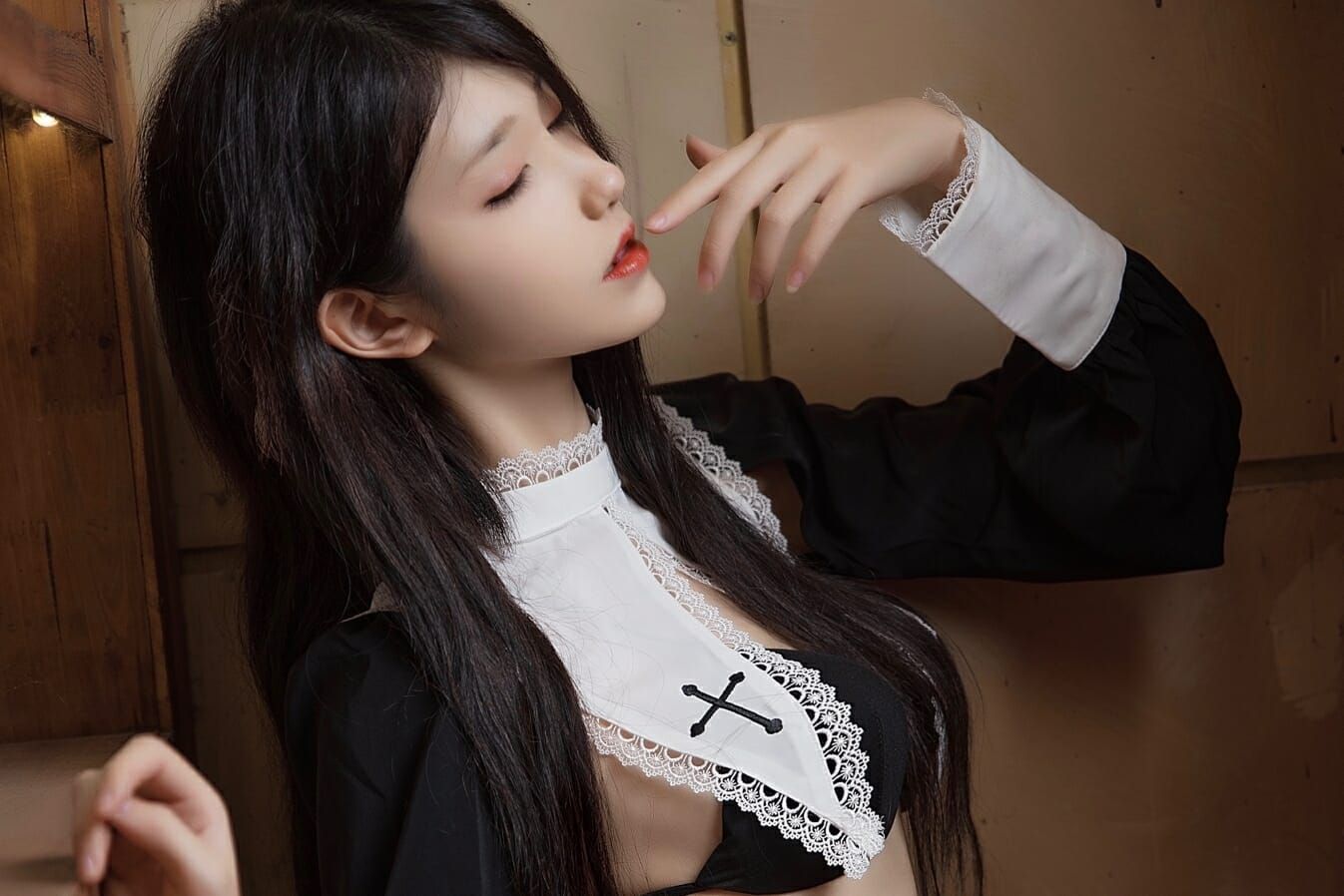 南桃Momoko-黑修女、黑丝精灵[72P](3)