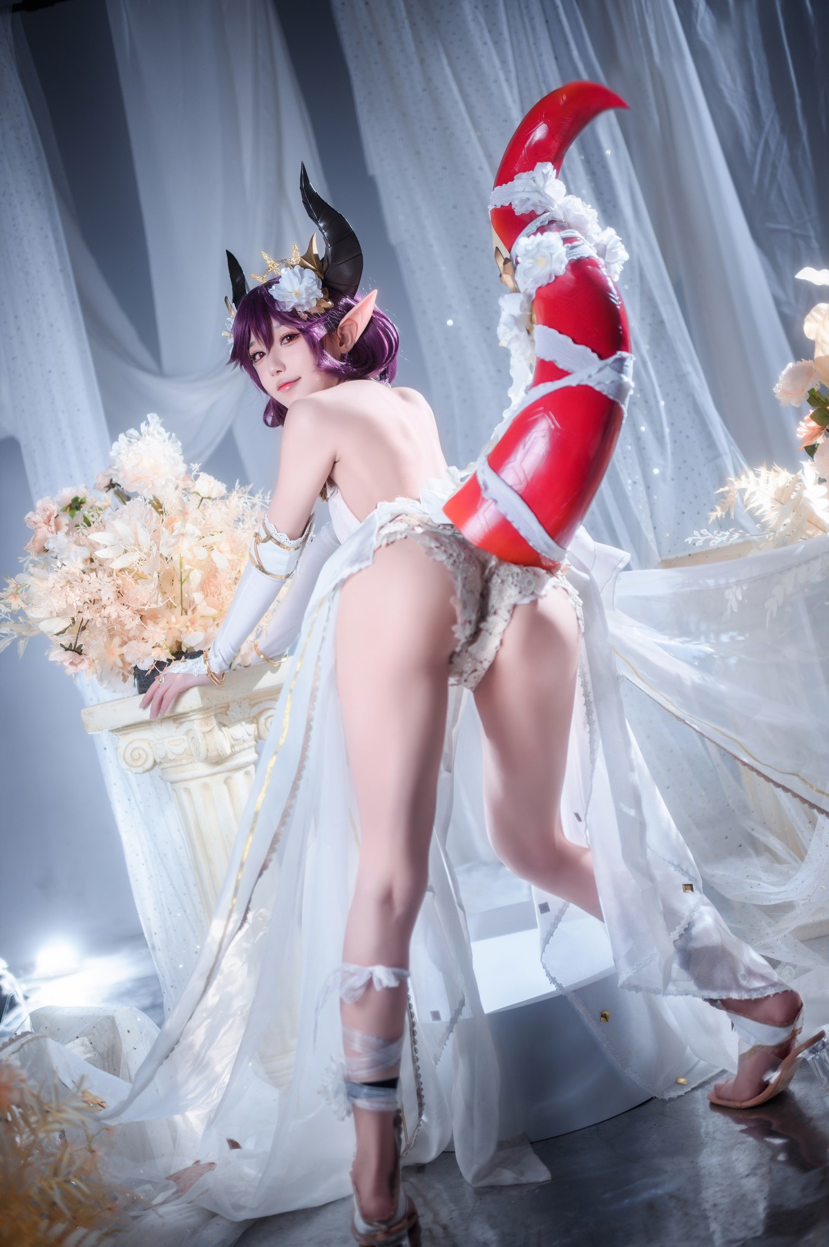 阿包也是兔娘 Cosplay 碧蓝幻想古蕾娅 龙娘(20)