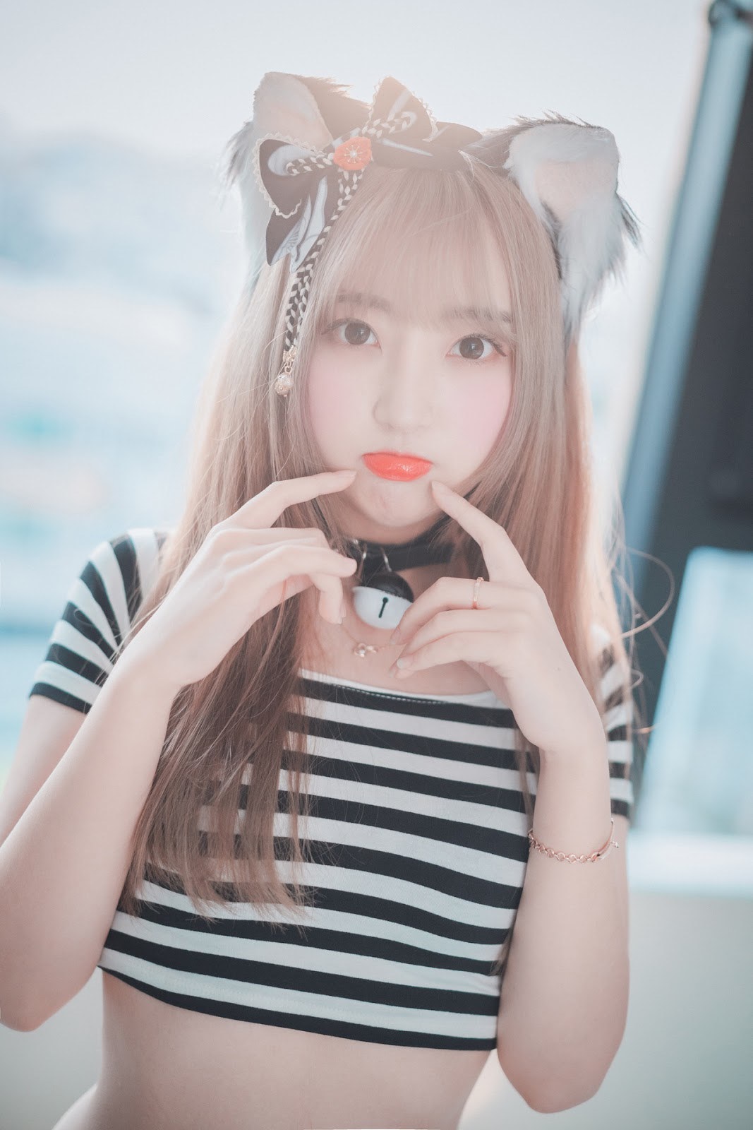 Hanari 하나리, [DJAWA] Catgirl in Stripes Set.01(11)