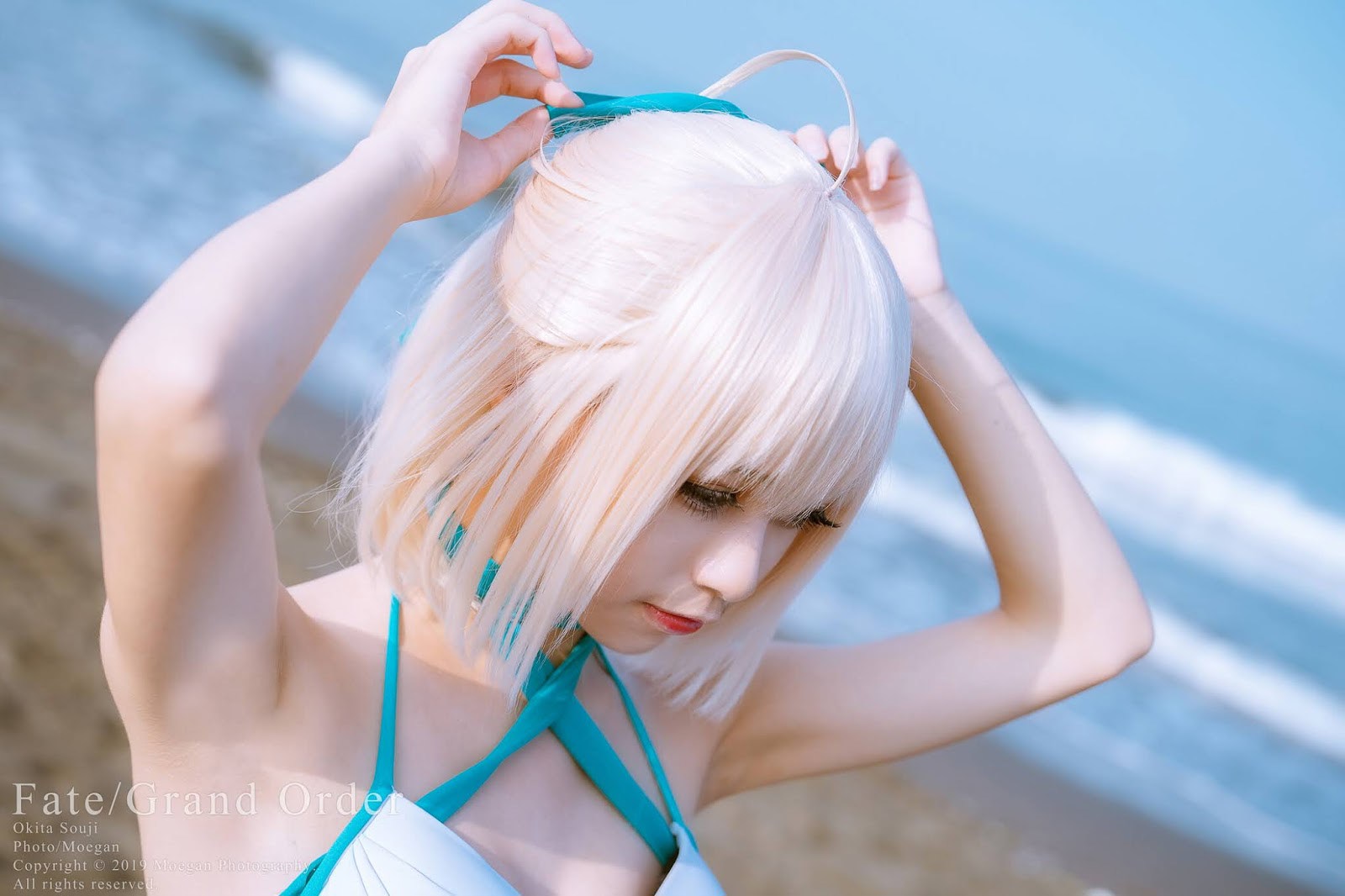 Cosplay [沖田凜花Rinka] 沖田総司 水着ver. (Fate Grand Order)(15)