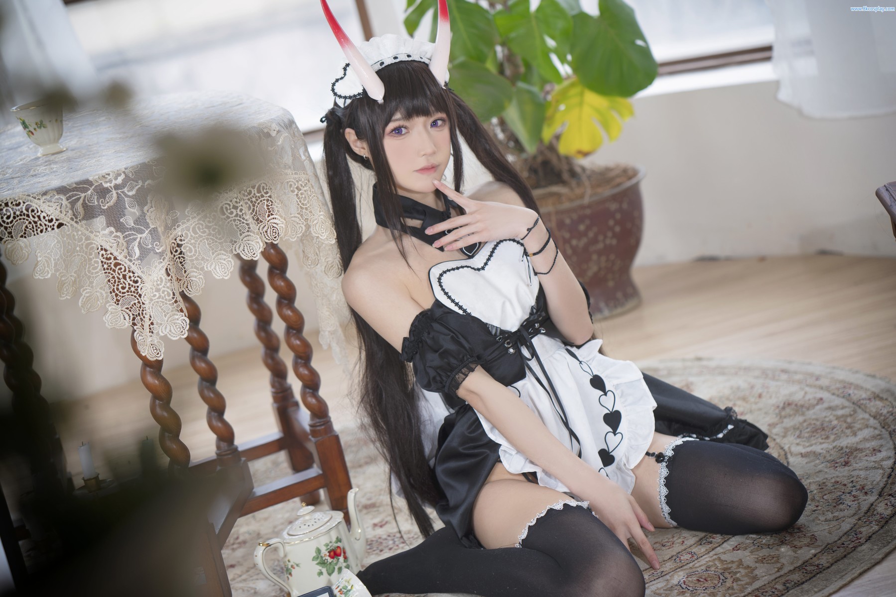 阿包也是兔娘 Cosplay 月舰长 能代女仆(14)