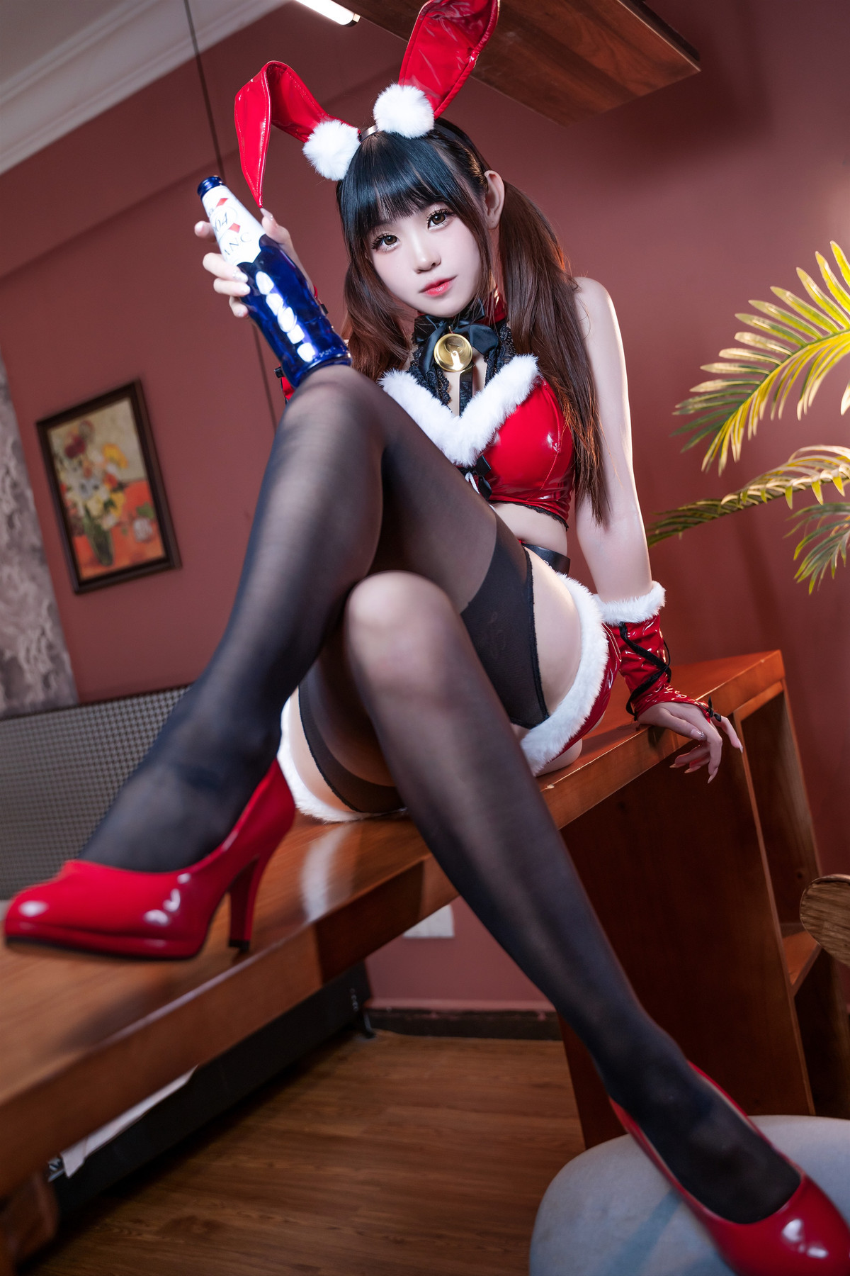 Cosplay miko酱ww 圣诞兔兔(14)