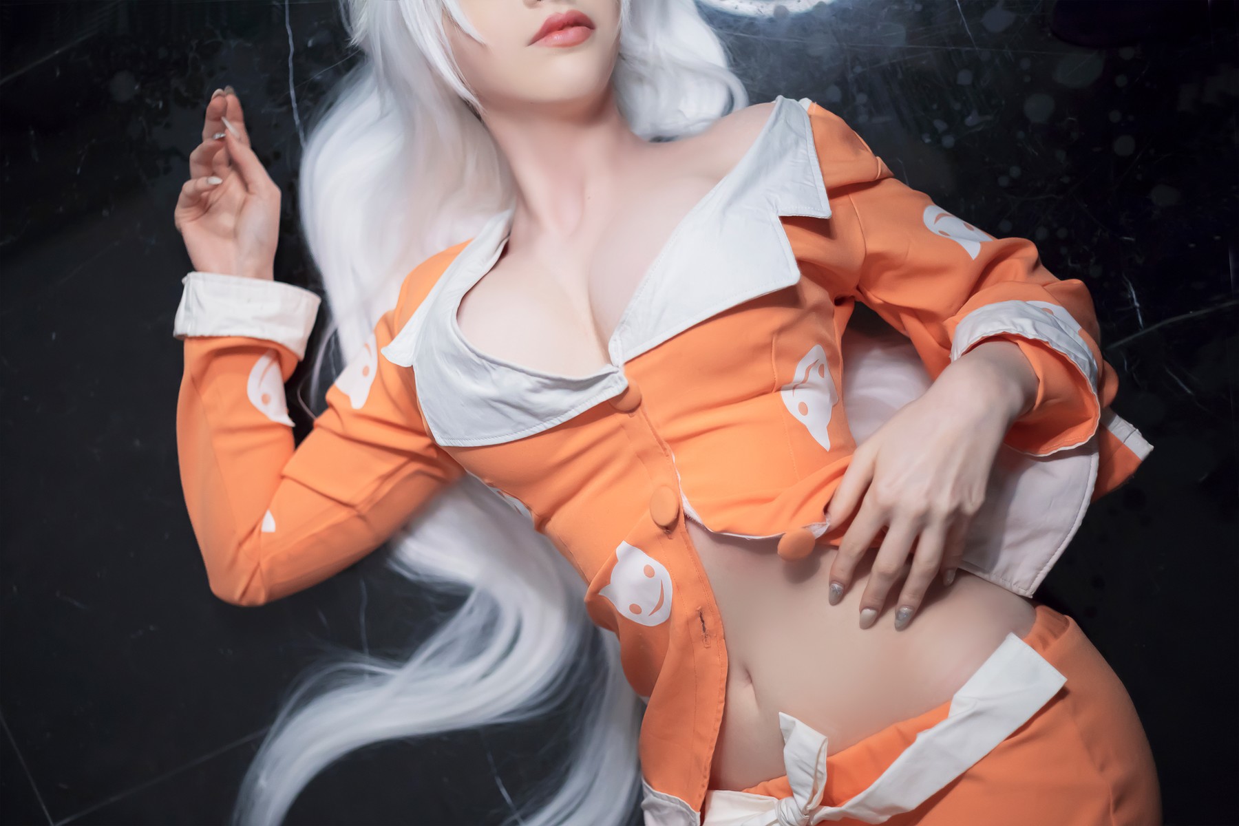 Cosplay Sayathefox 白毛狐狸 浴室诱惑(5)