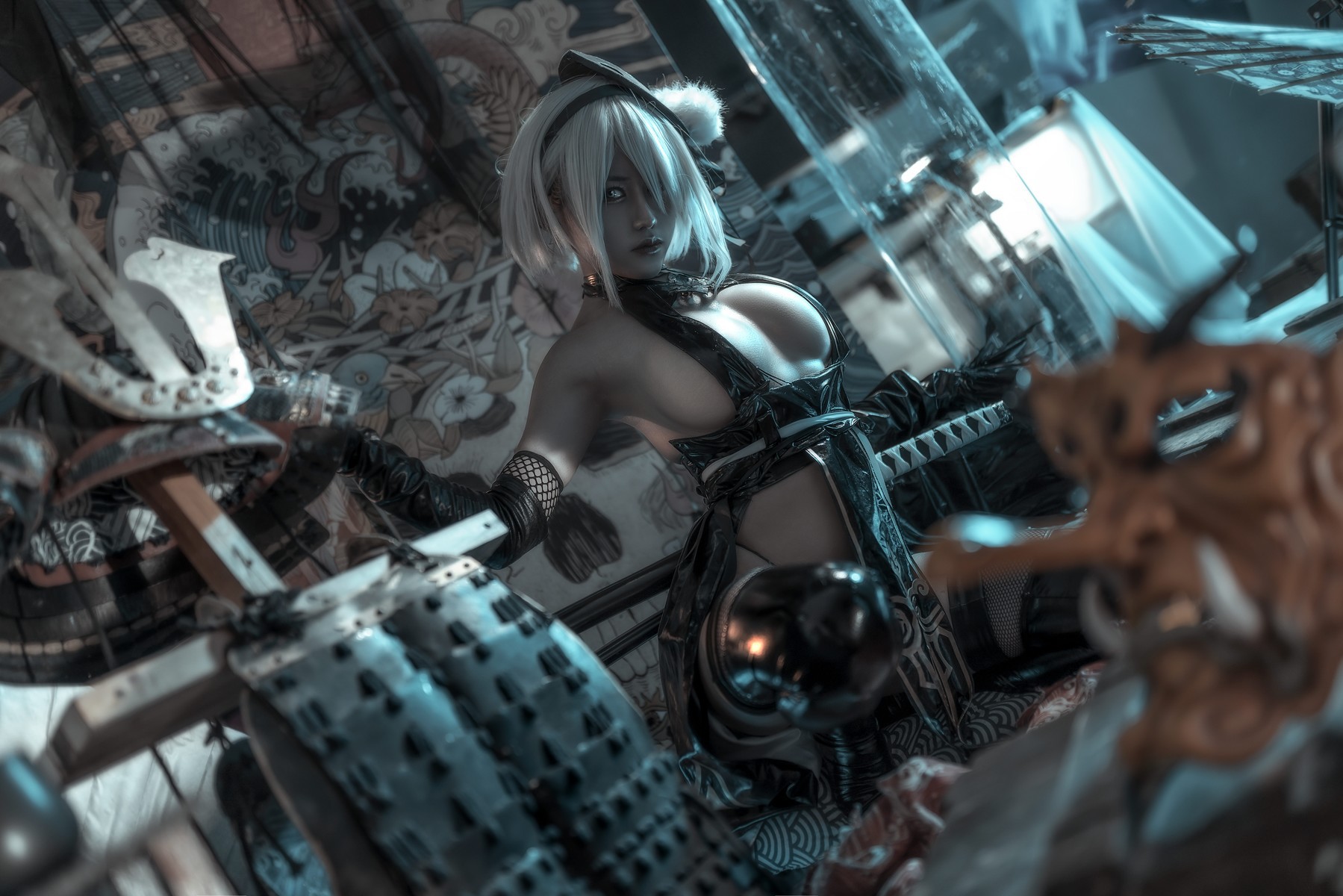 Cosplay 一笑芳香沁 忍者2B Nier(11)
