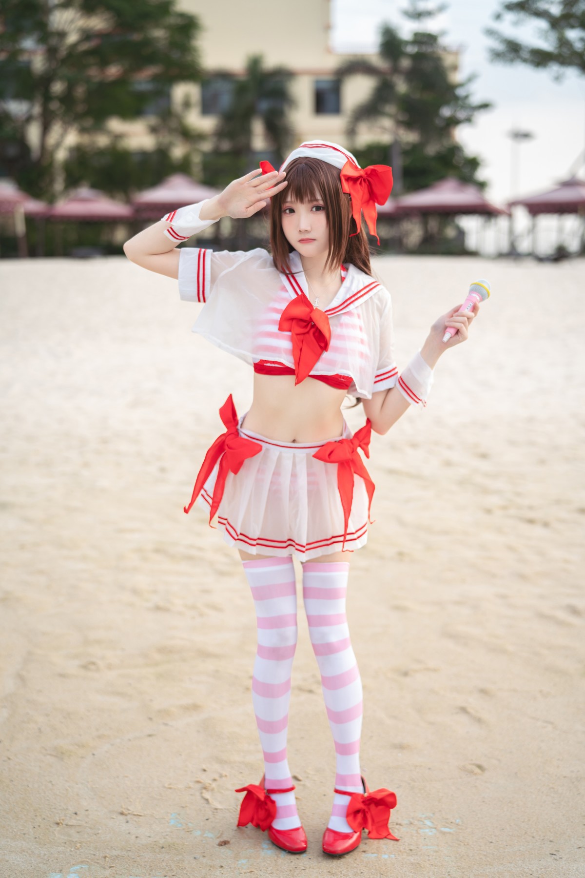 Cosplay 瓜希酱 岛村卯月 泳衣(19)