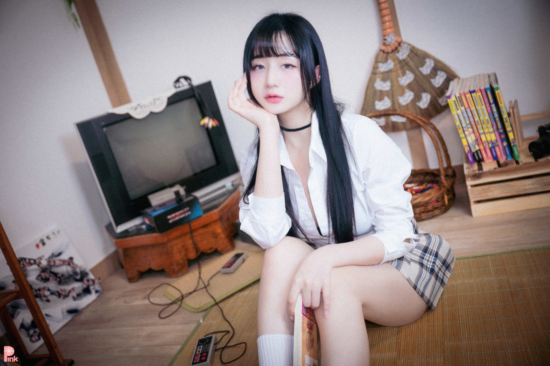 Han Jina 한지나, [PINK] 지나의 교복 생활 (Bright Ver)(32)