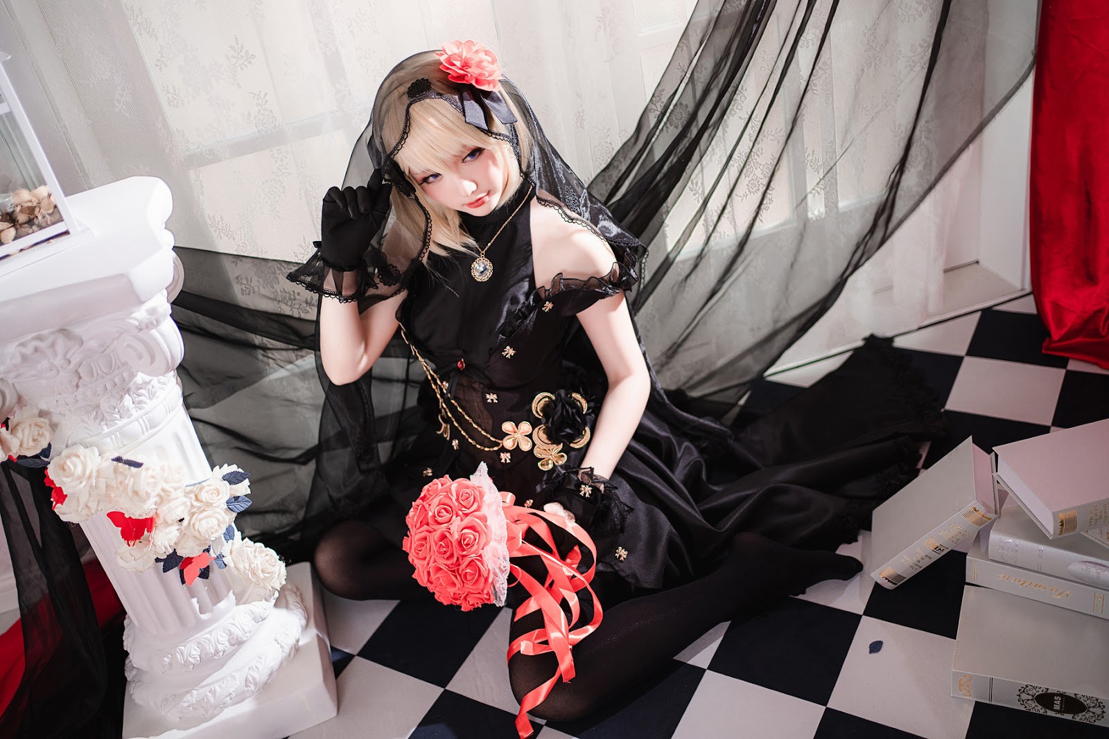 Cosplay 星之迟迟Hoshilily Z23婚纱(13)
