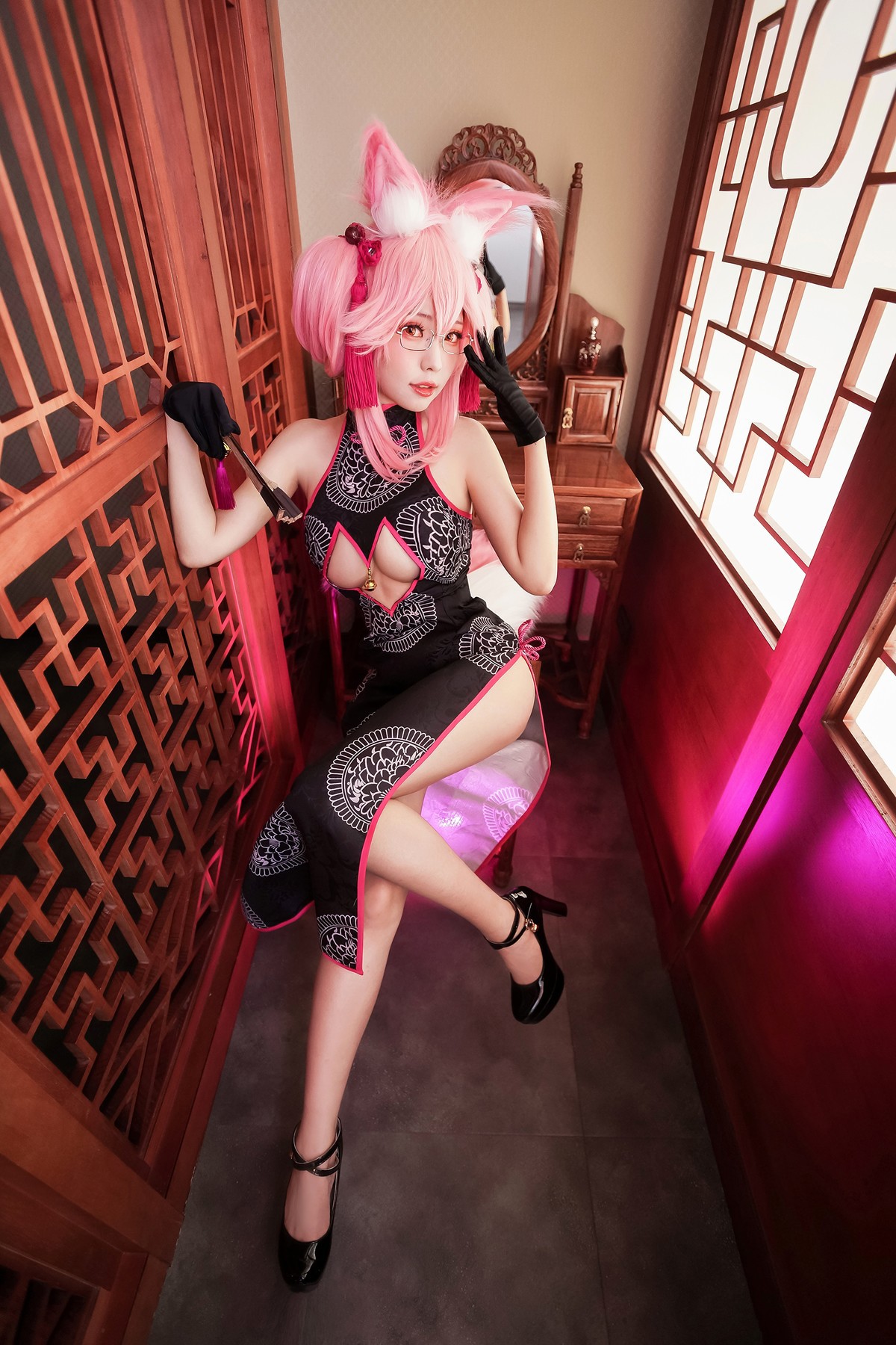 Cosplay ElyEE子 玉藻前旗袍(26)