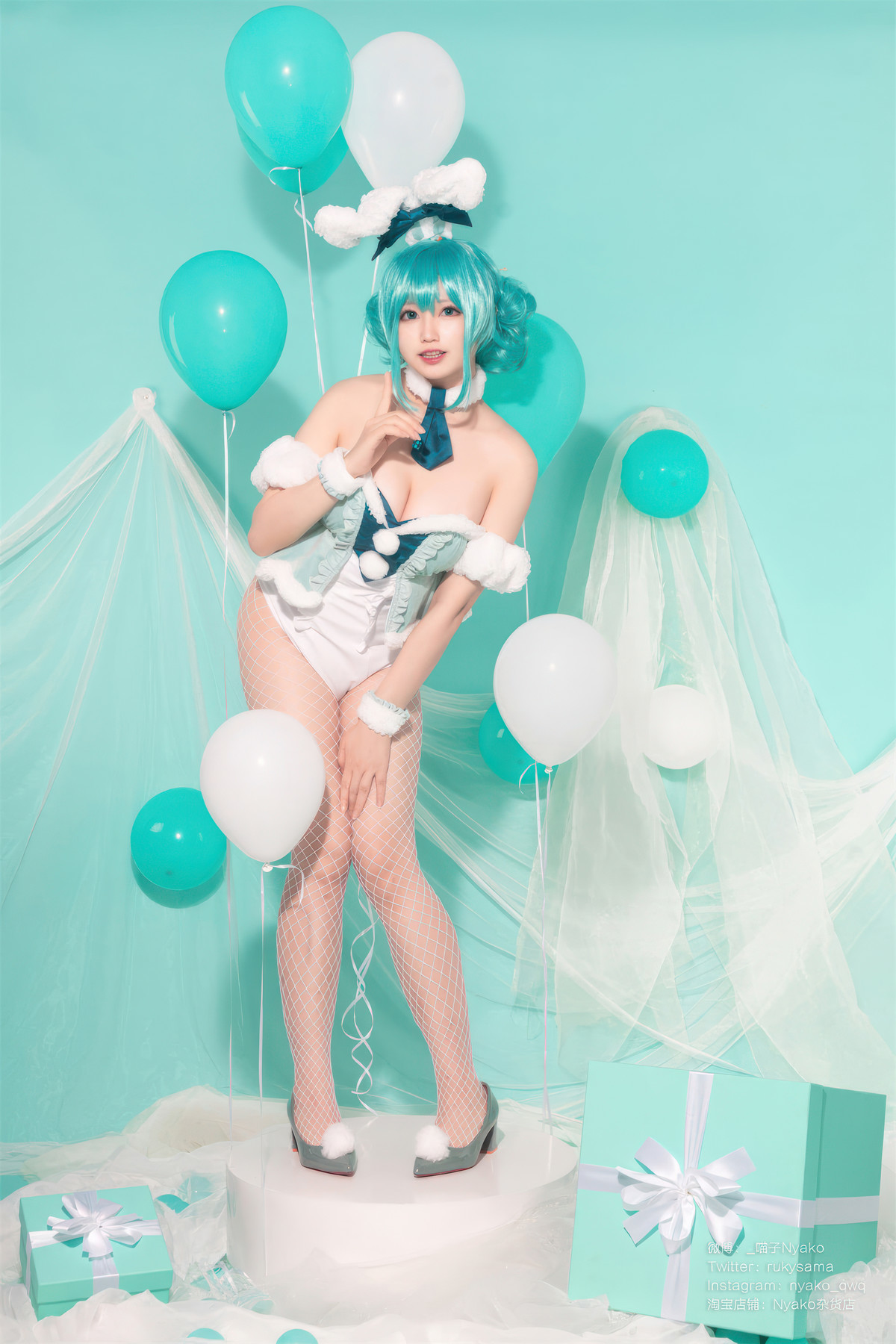Cosplay Nyako喵子 初音白兔(21)