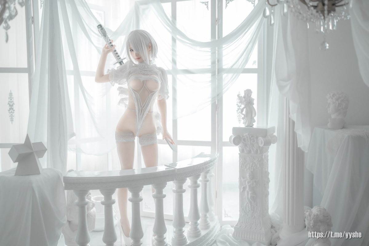 蠢沫沫 - 2B 白婚纱 [59P](15)