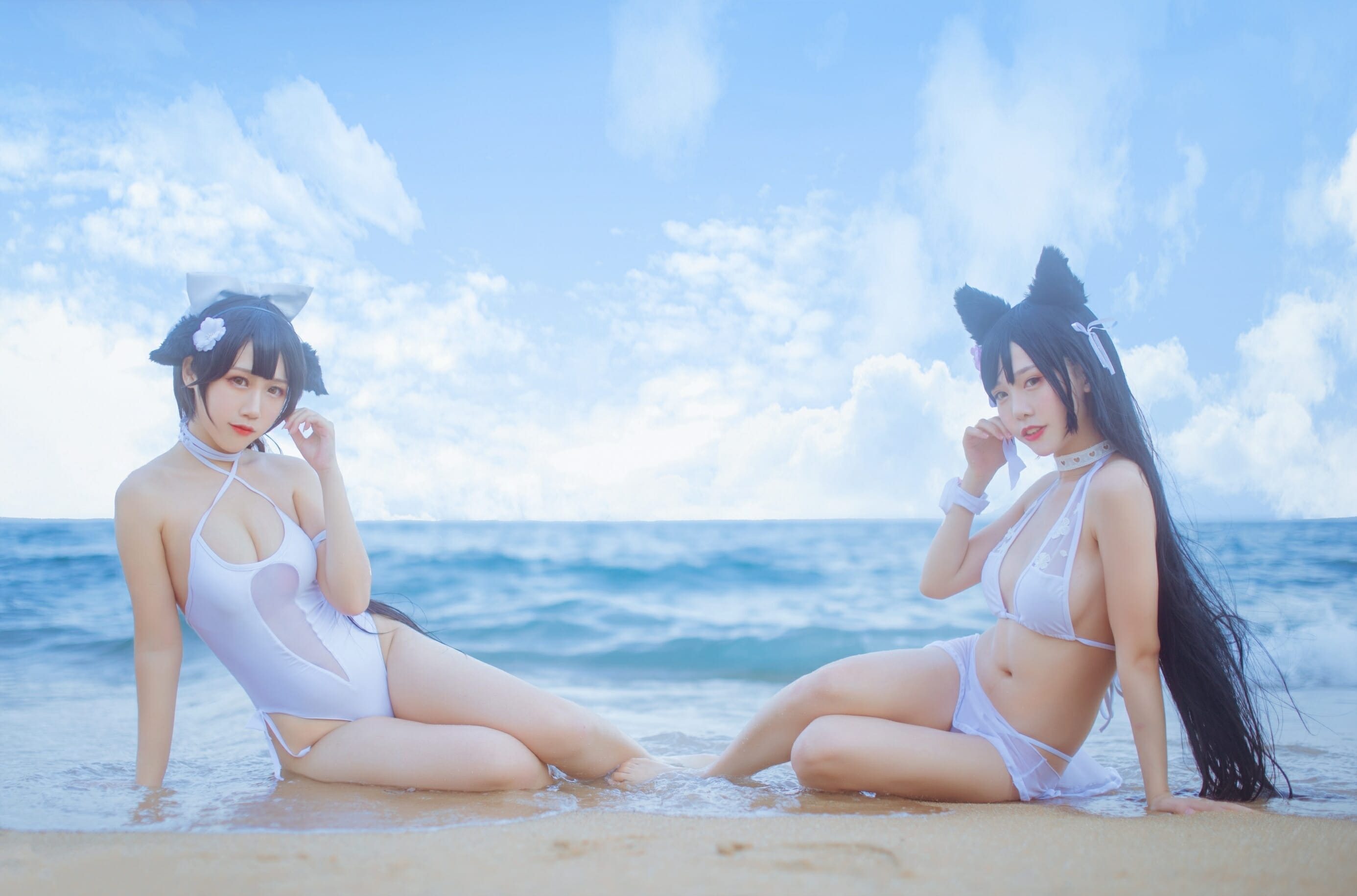 抖娘利世-碧蓝航线高雄 爱宕泳装[41P](25)
