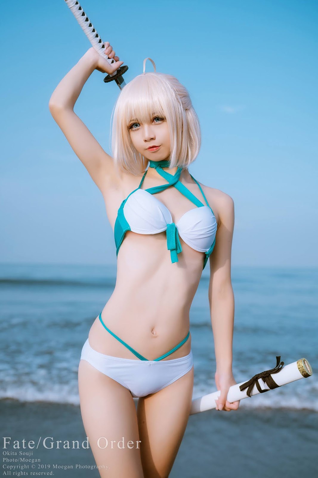 Cosplay [沖田凜花Rinka] 沖田総司 水着ver. (Fate Grand Order)(13)