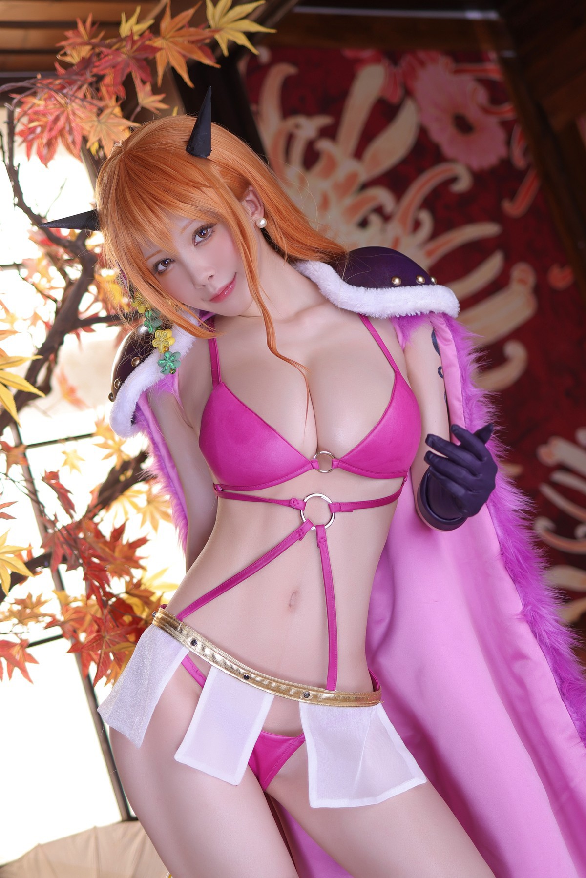 水淼aqua Cosplay 海贼王 娜美(90)