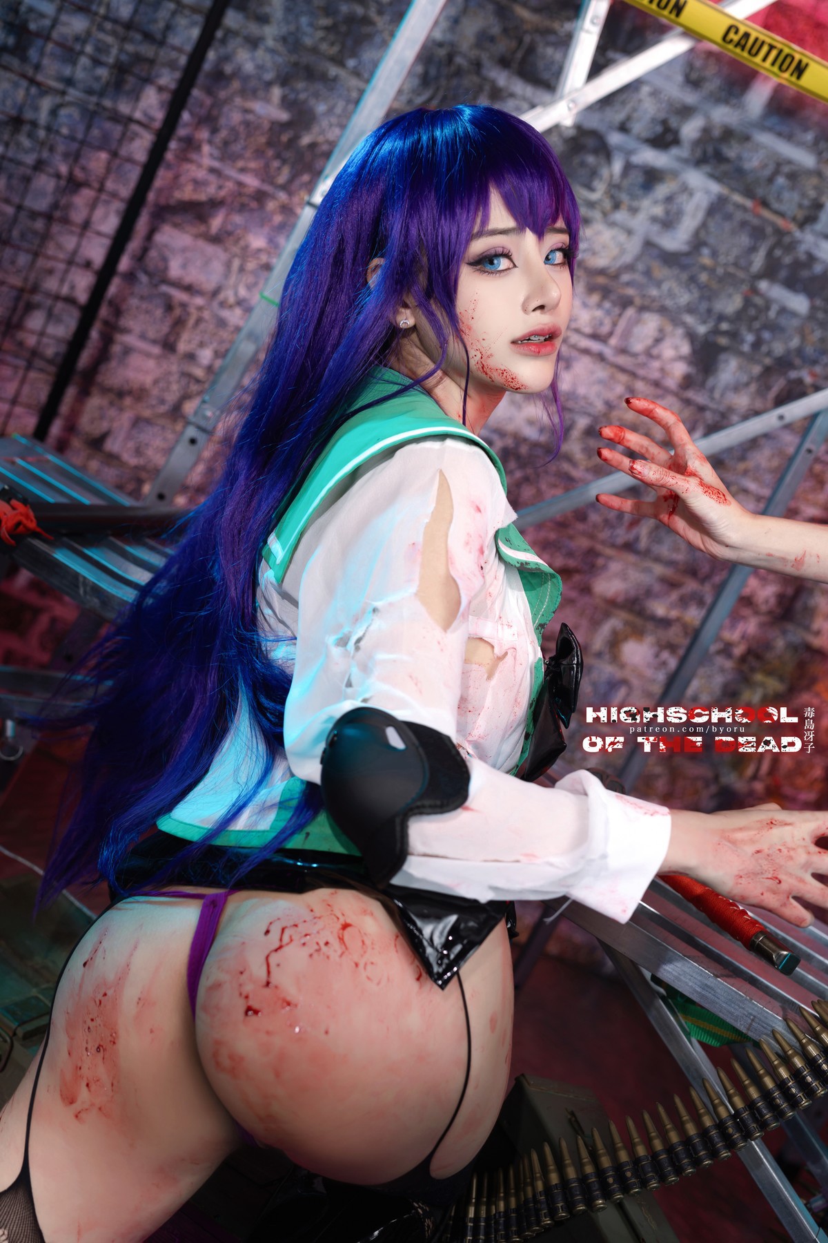 Cosplay 日本性感萝莉Byoru Saeko Busujima(28)