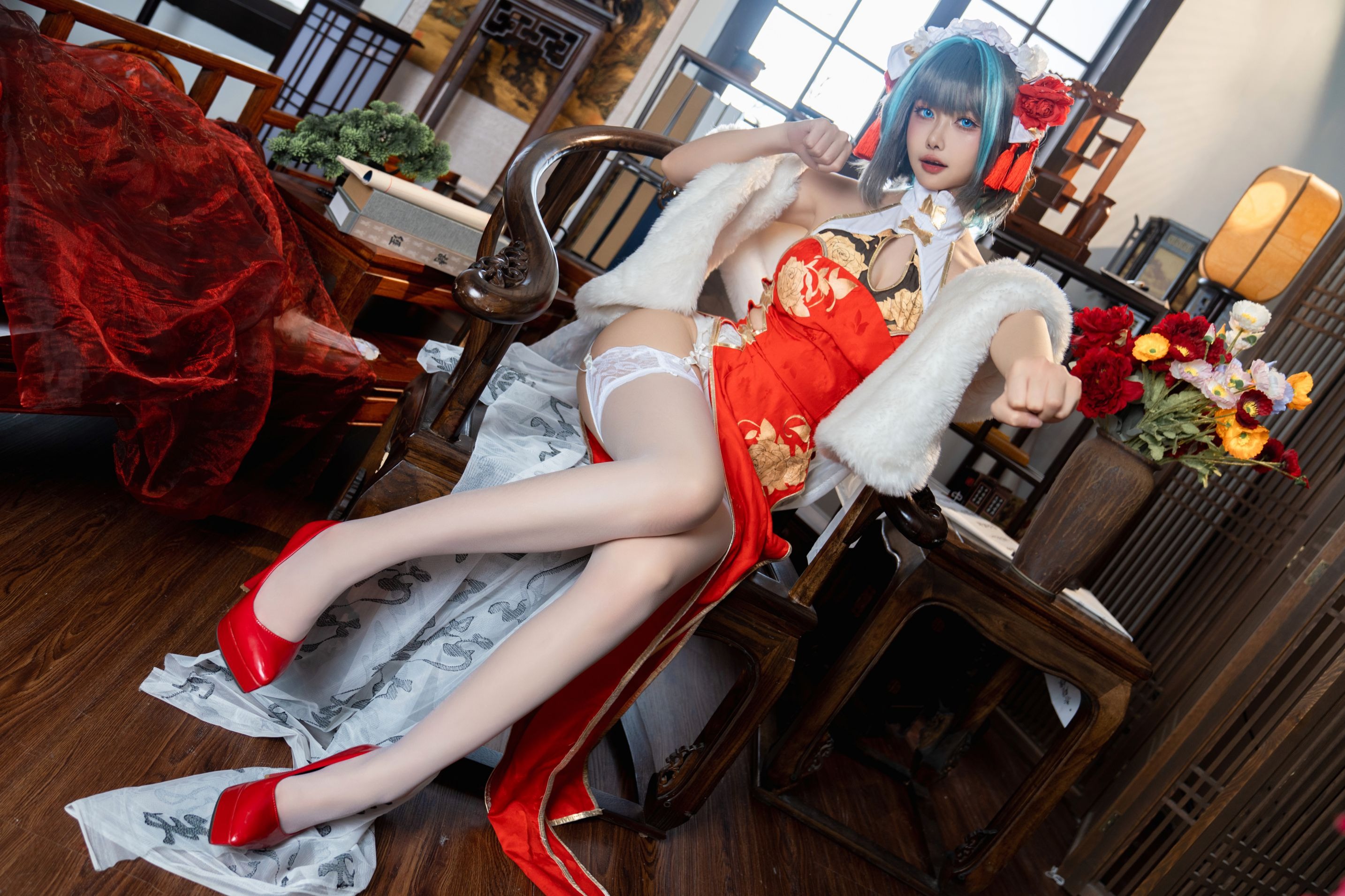 Momoko葵葵 柴郡本 礼服+旗袍 [70P-690MB](59)