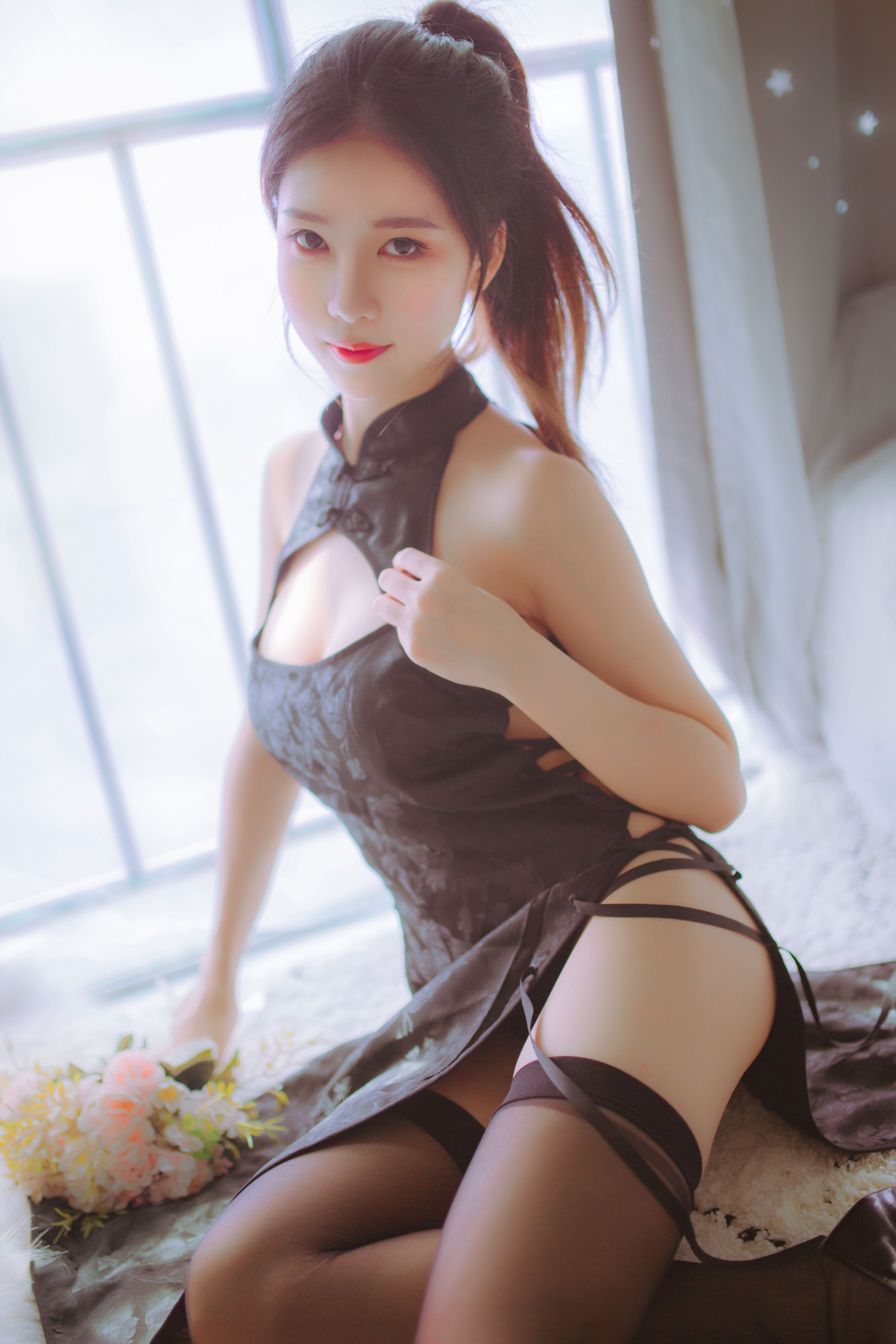 抖娘利世 - 黑白旗袍双子 41P(16)