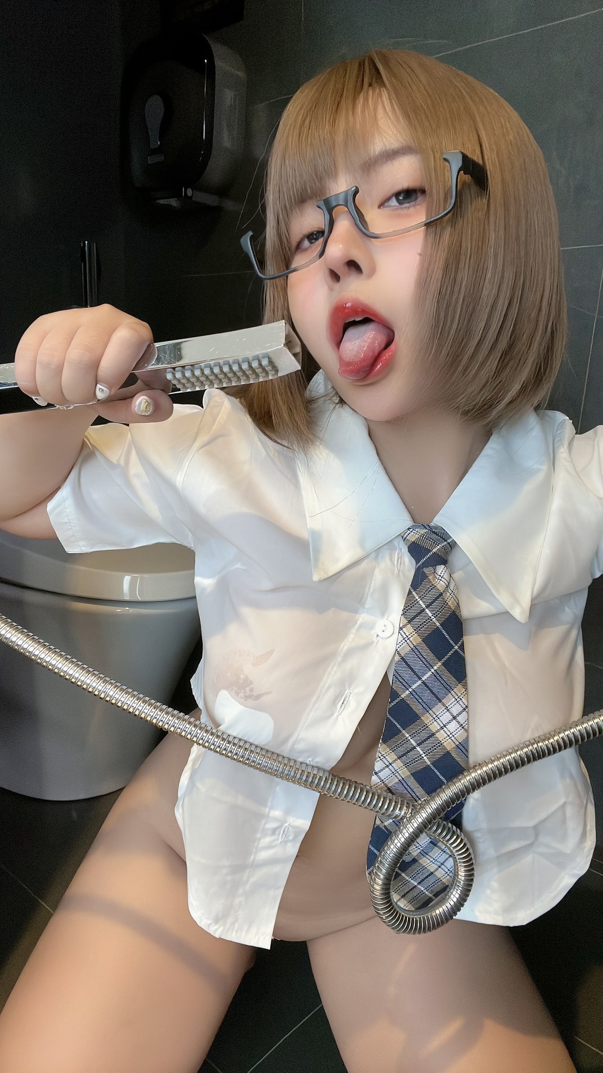 Cosplay SayoMomo小桃 Public WC After School(19)