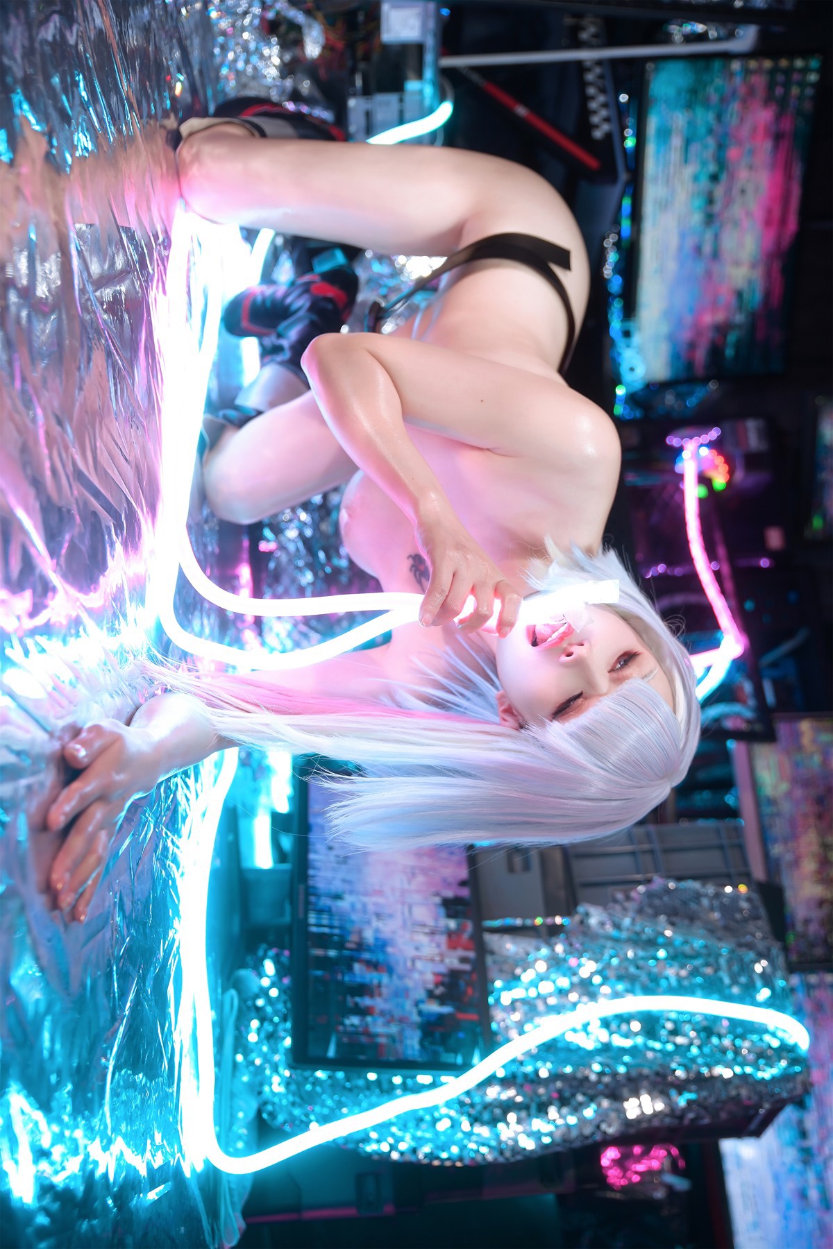 Cosplay 鹿八岁 赛博朋克：边缘行者 露西(49)