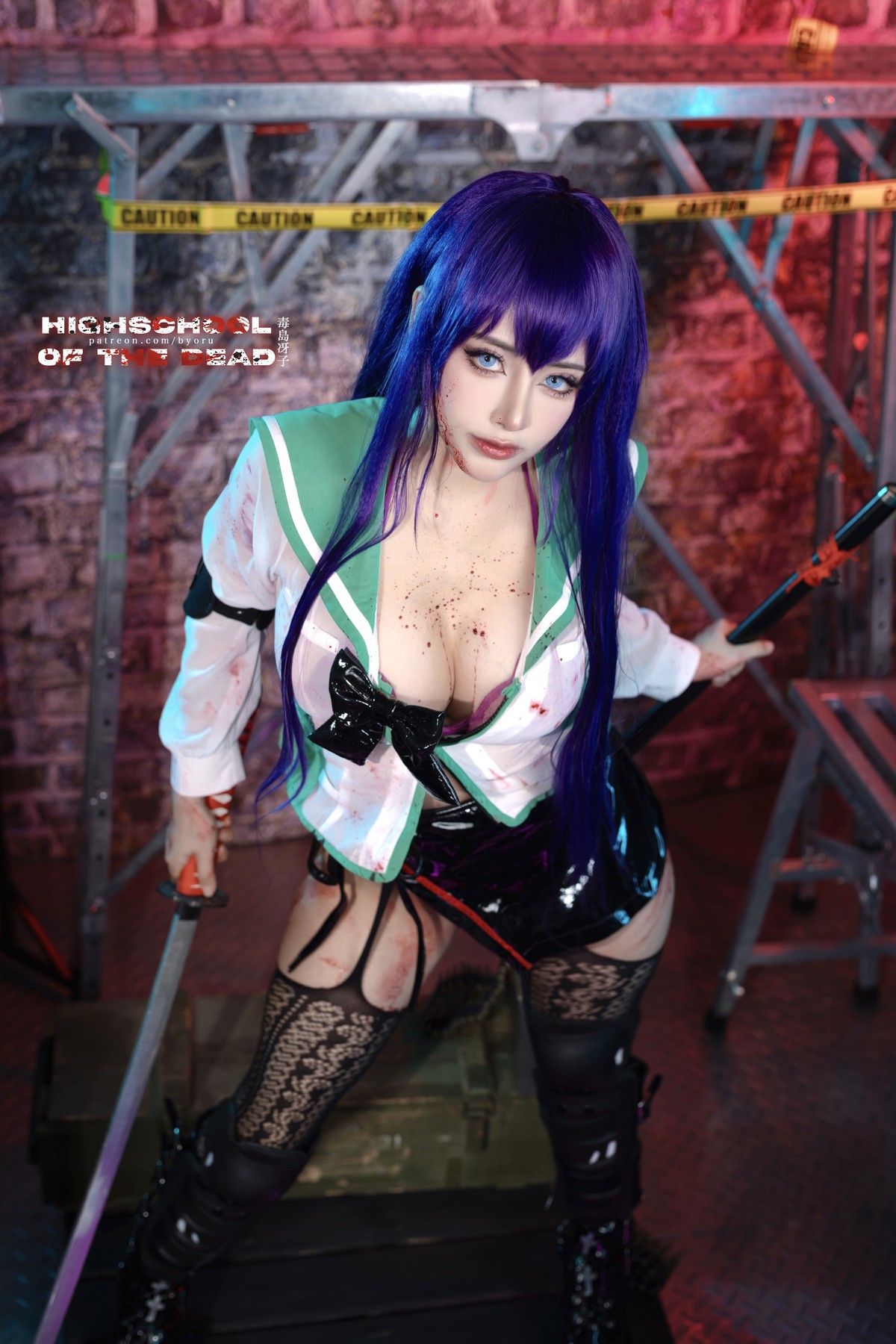 Cosplay 日本性感萝莉Byoru Saeko Busujima(12)