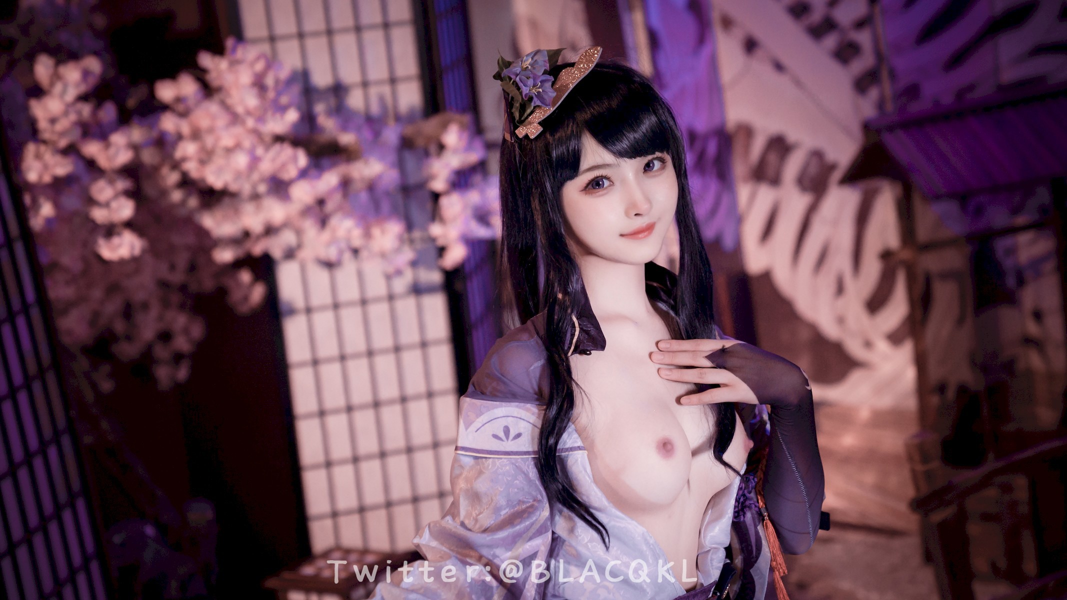 Cosplay 白莉愛吃巧克力 雷電將軍(40)